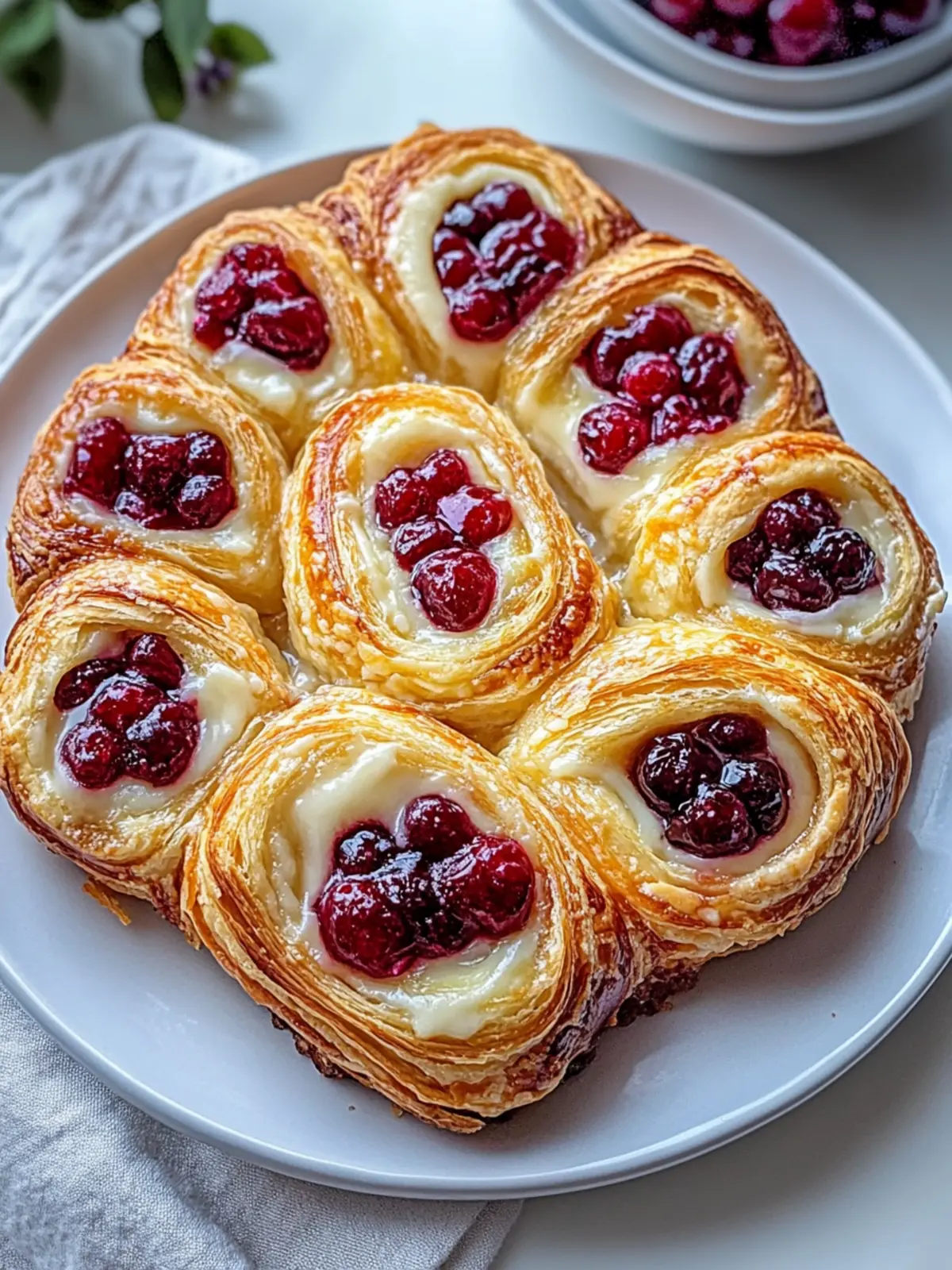 Easy Cherry Cheese Danish