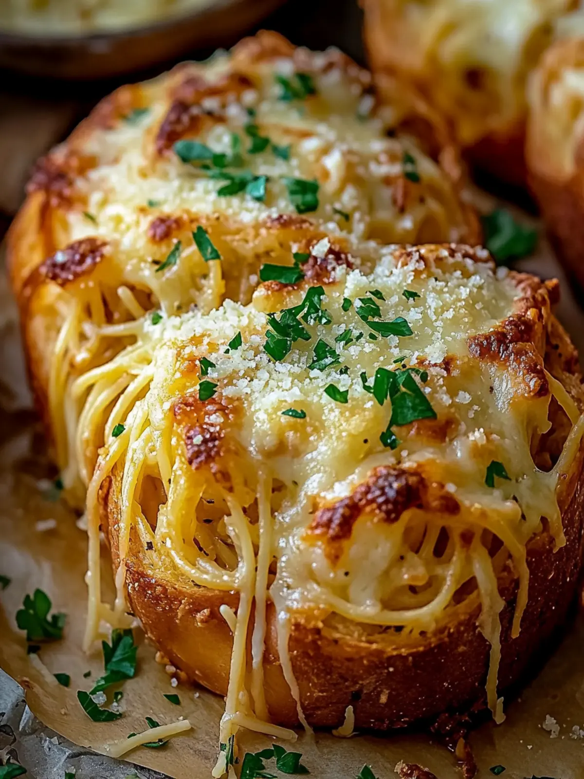 Spaghetti Garlic Bread
