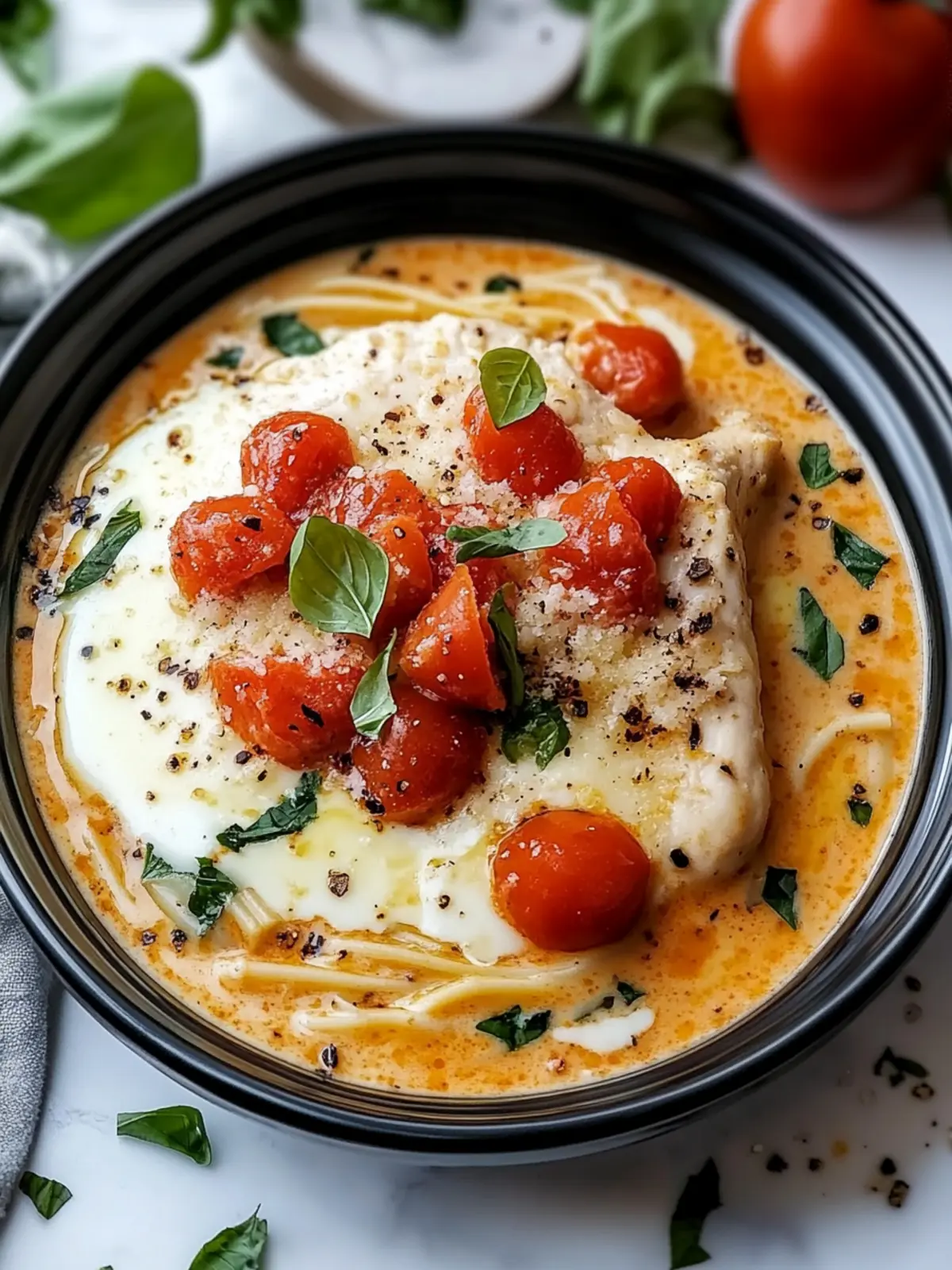 Crock Pot Creamy Chicken Parmesan