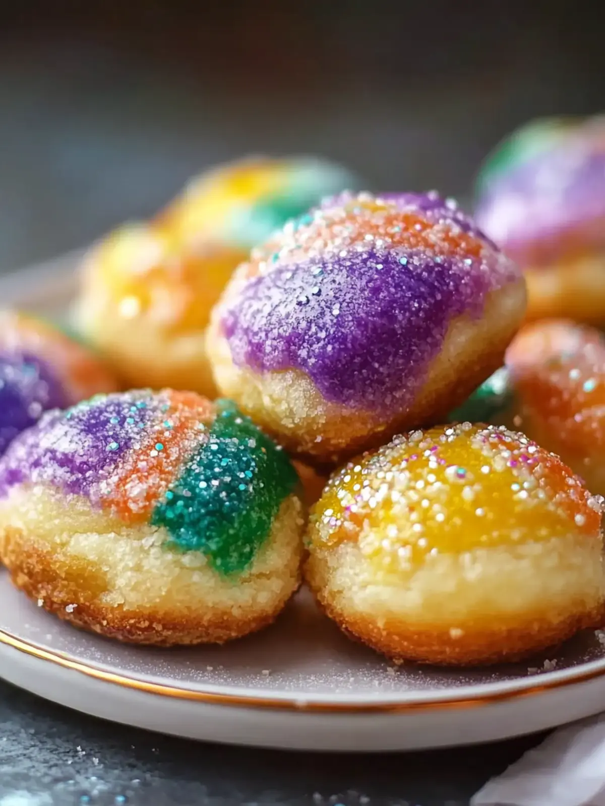 Easy King Cake Bites