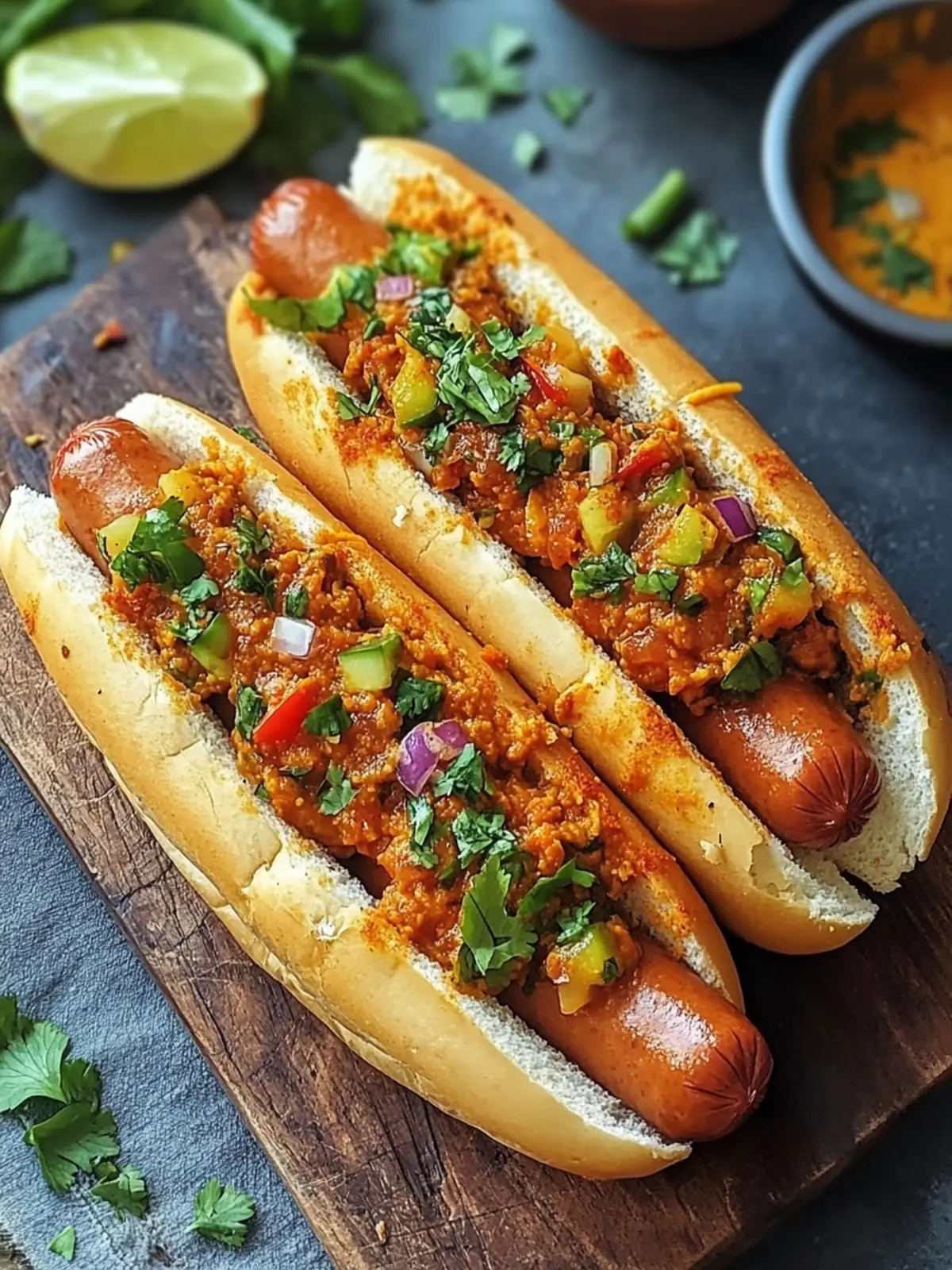 Peri Peri Paneer Hot Dogs