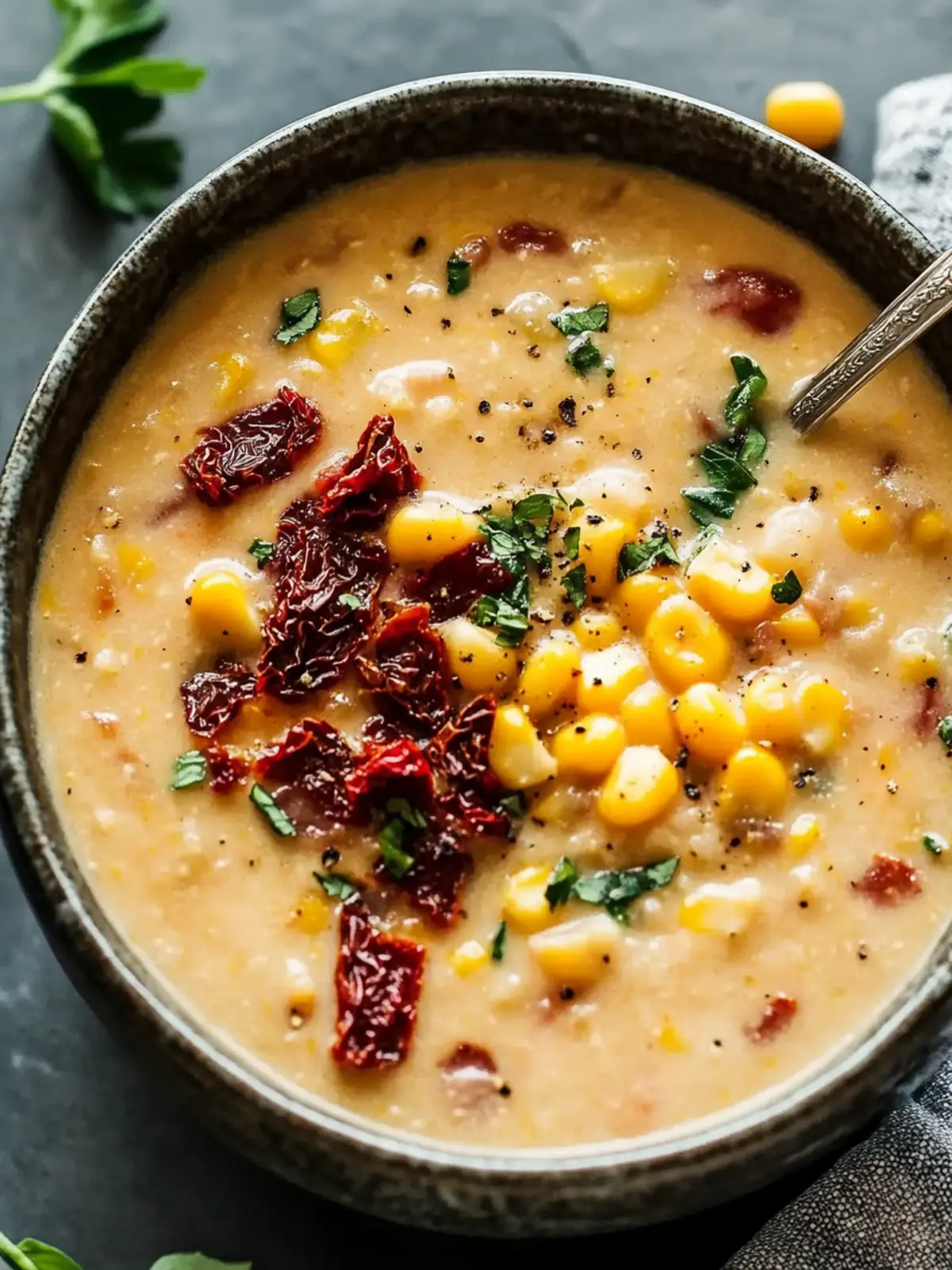 Sun Dried Tomato Corn Chowder