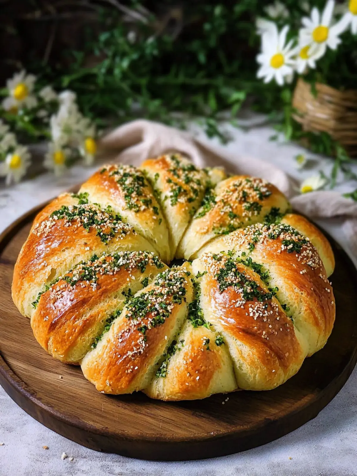 Spring Greens Star Bread