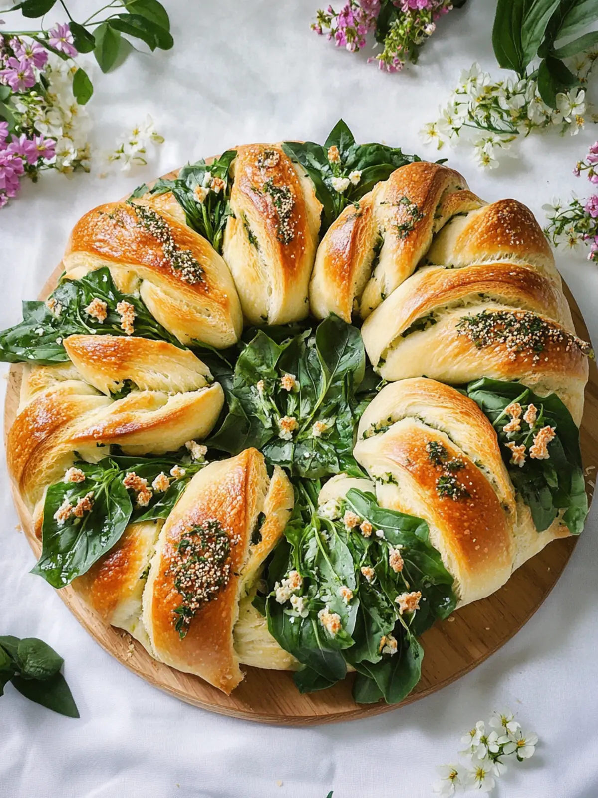 Spring Greens Star Bread