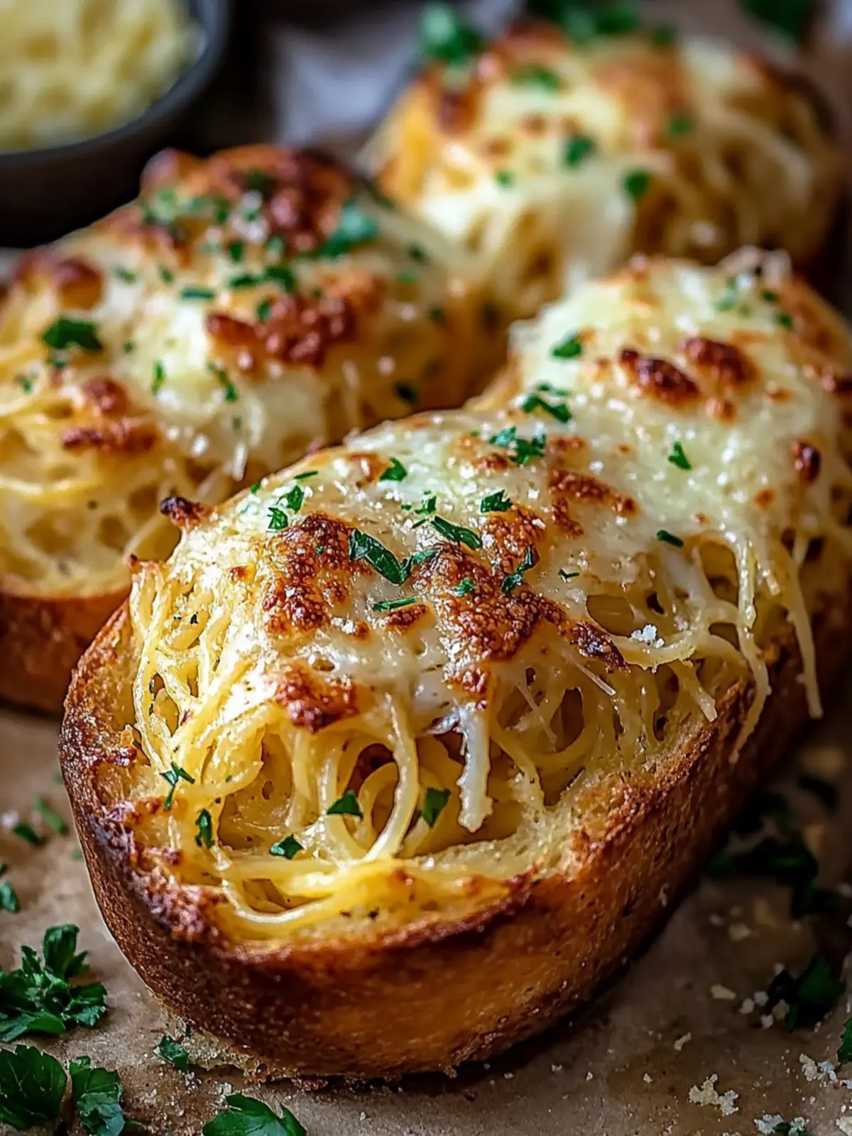 Spaghetti Garlic Bread