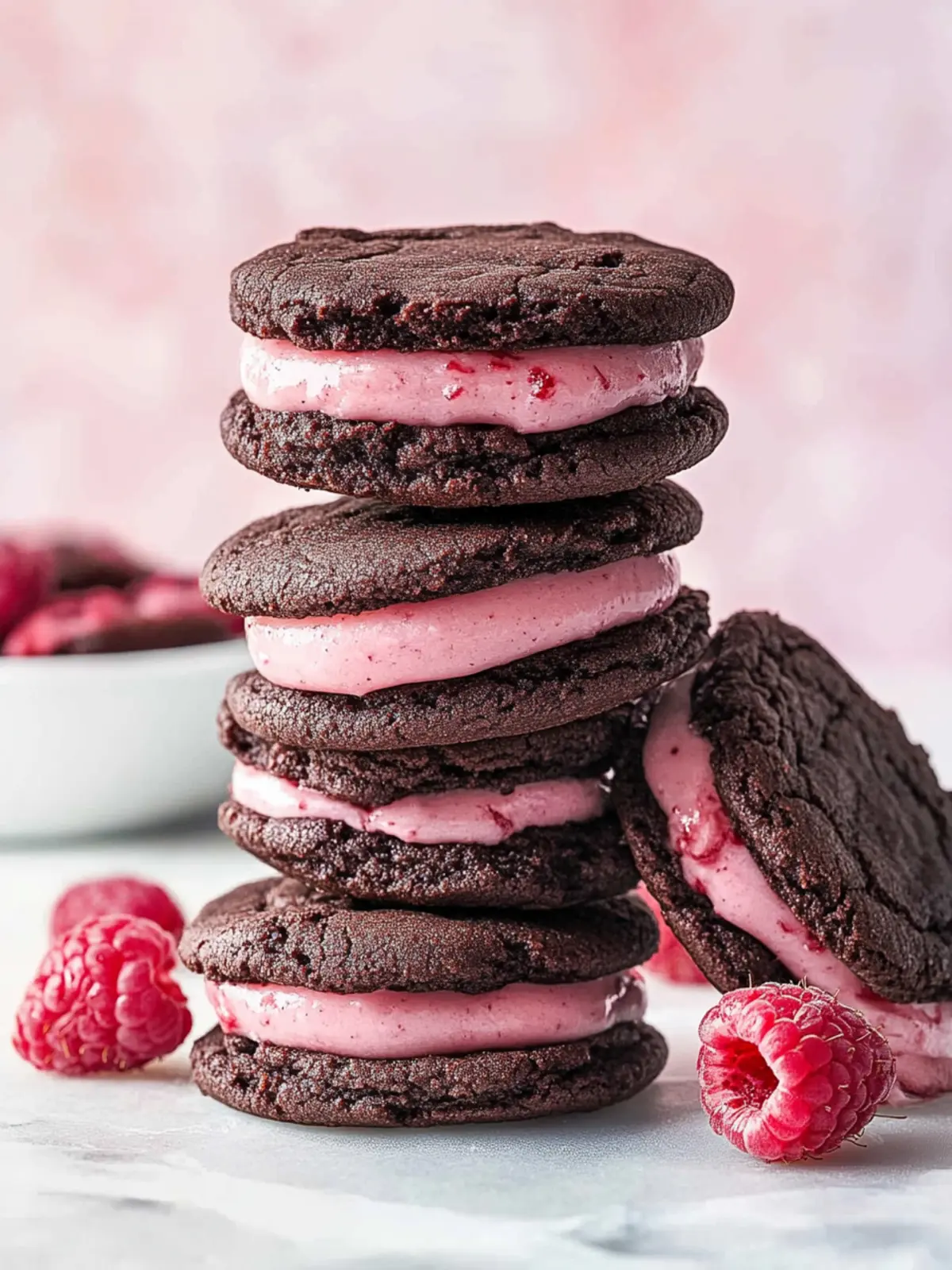 Chocolate Raspberry Sandwich Cookies