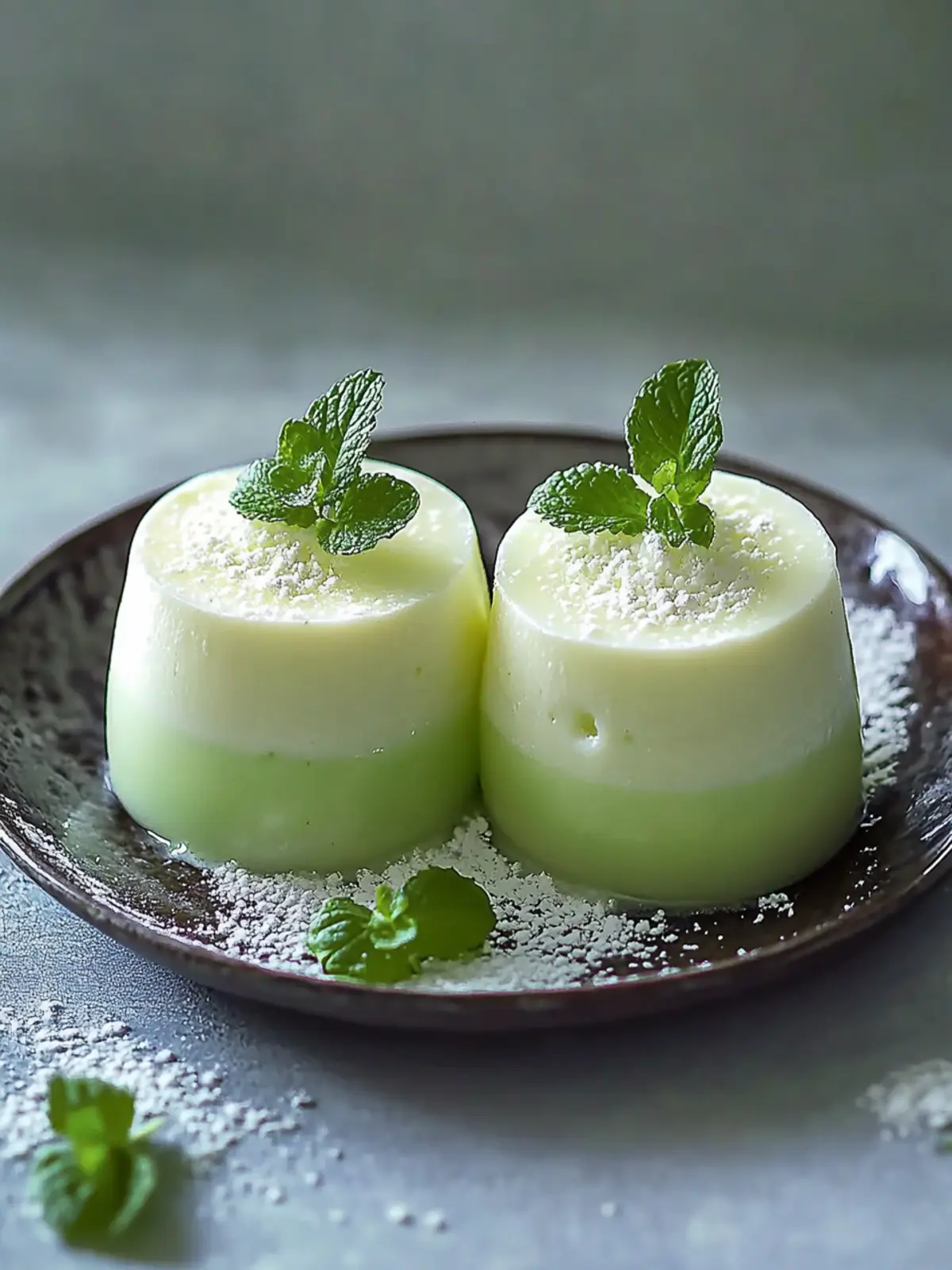 Pandan Coconut Panna Cotta