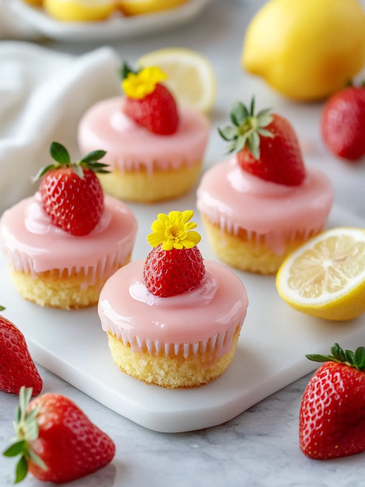 Strawberry Lemonade Cake Bites