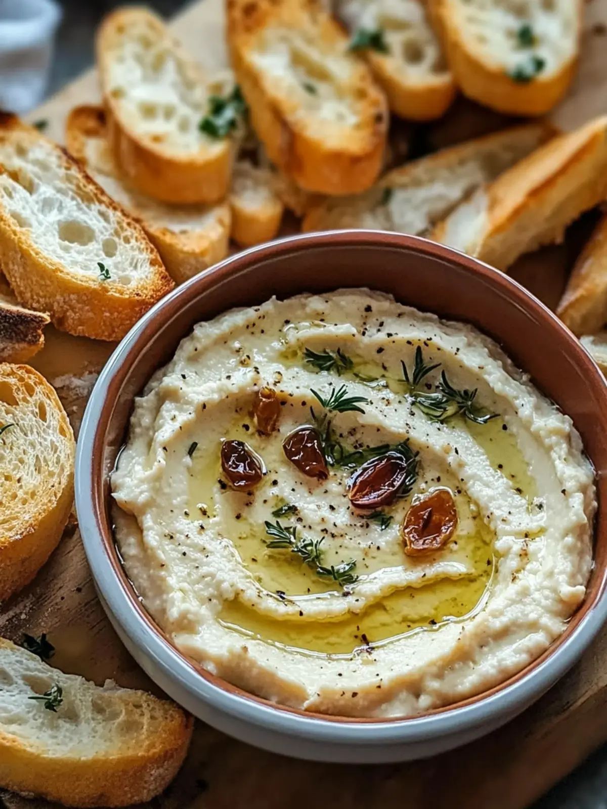 Warm Boursin Dip with Crostini