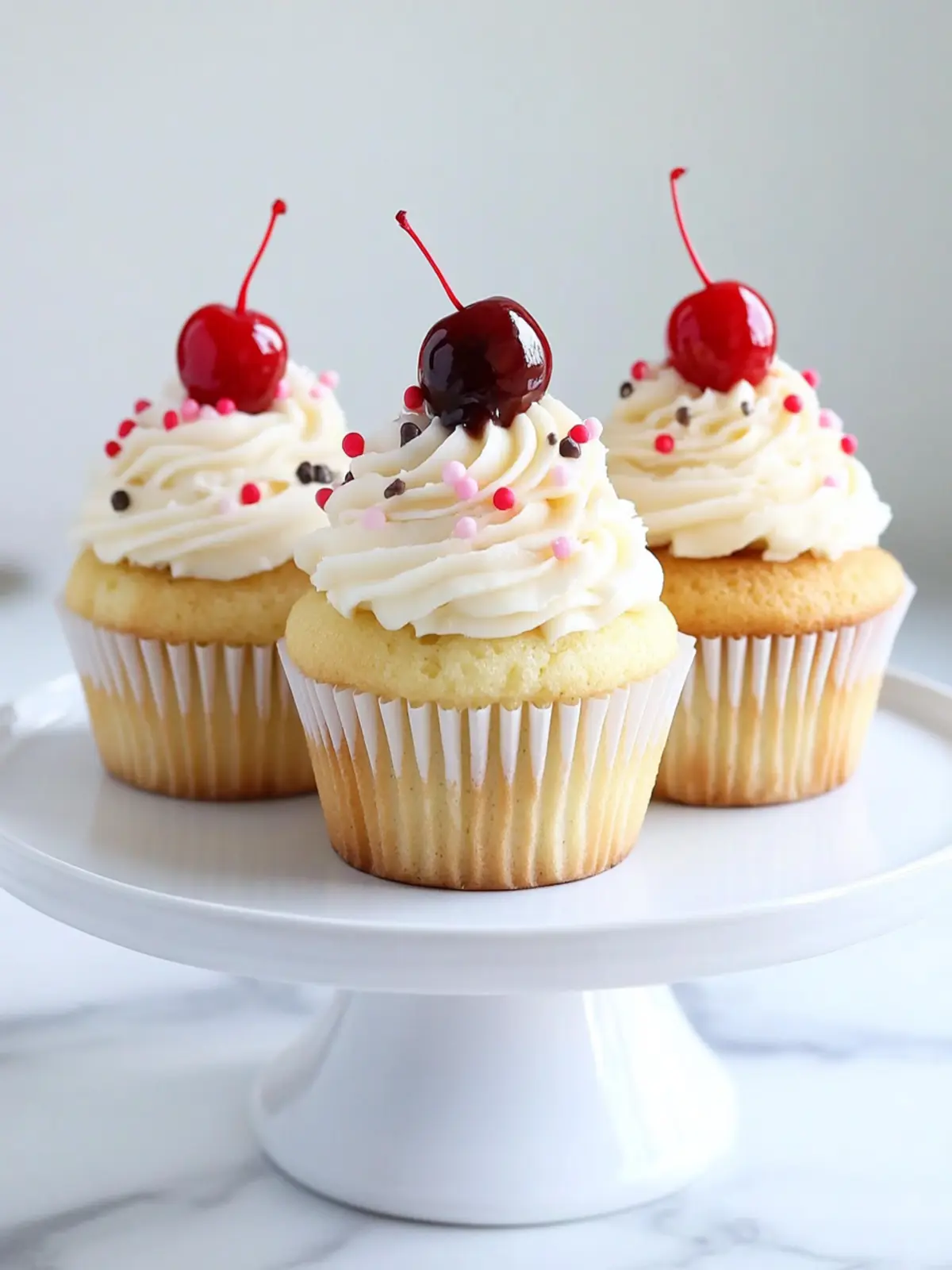 Banana Split Cupcakes