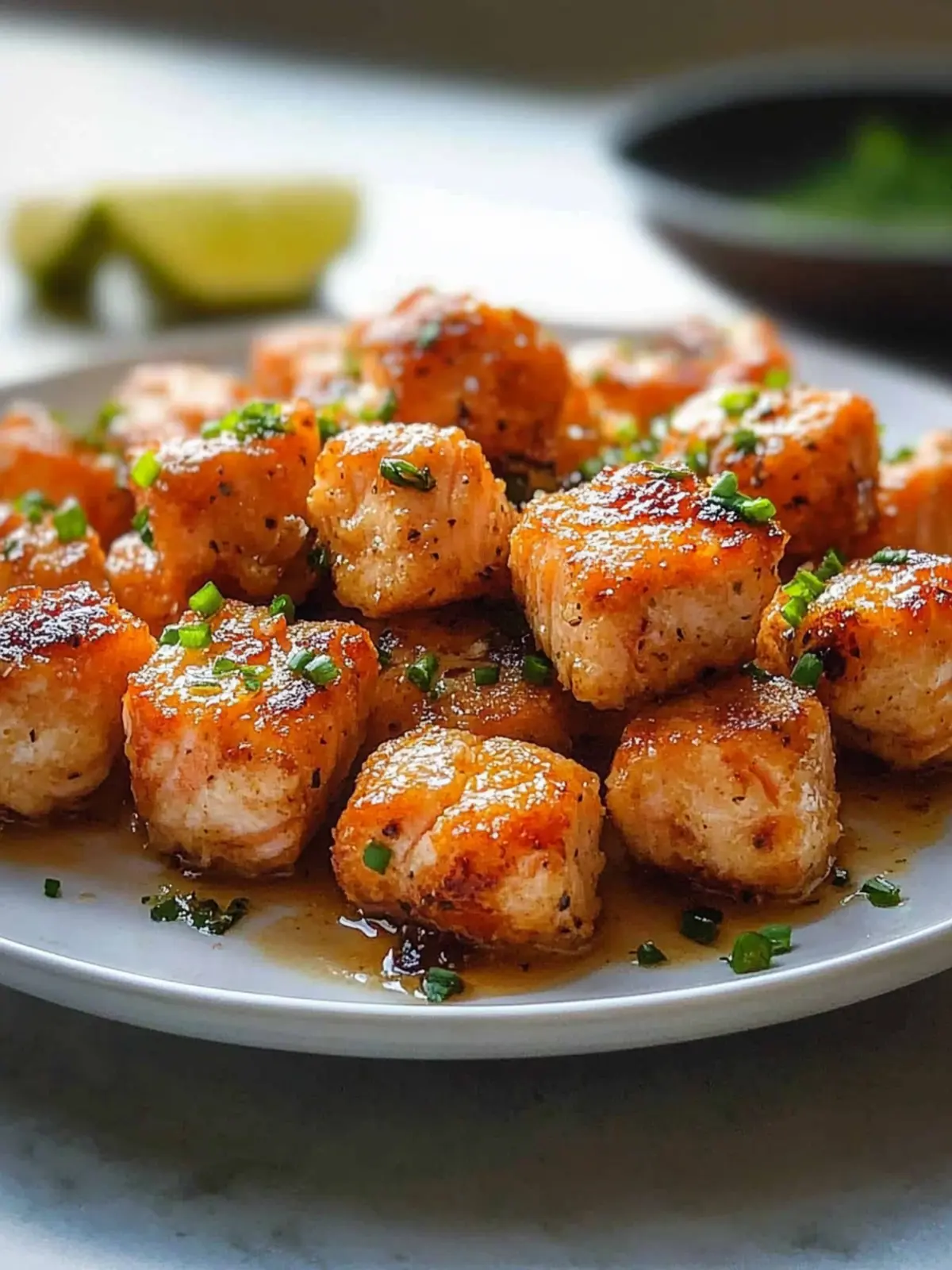 Crispy Garlic Butter Salmon Bites