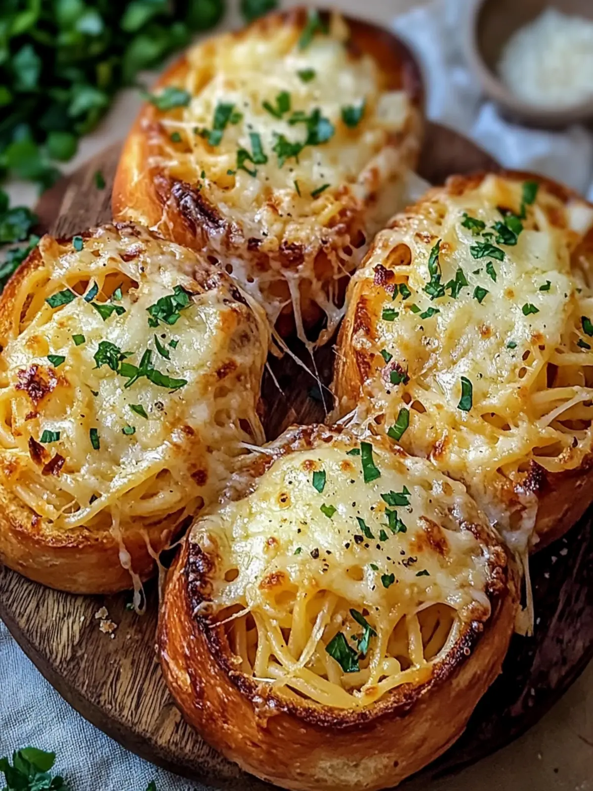 Spaghetti Garlic Bread