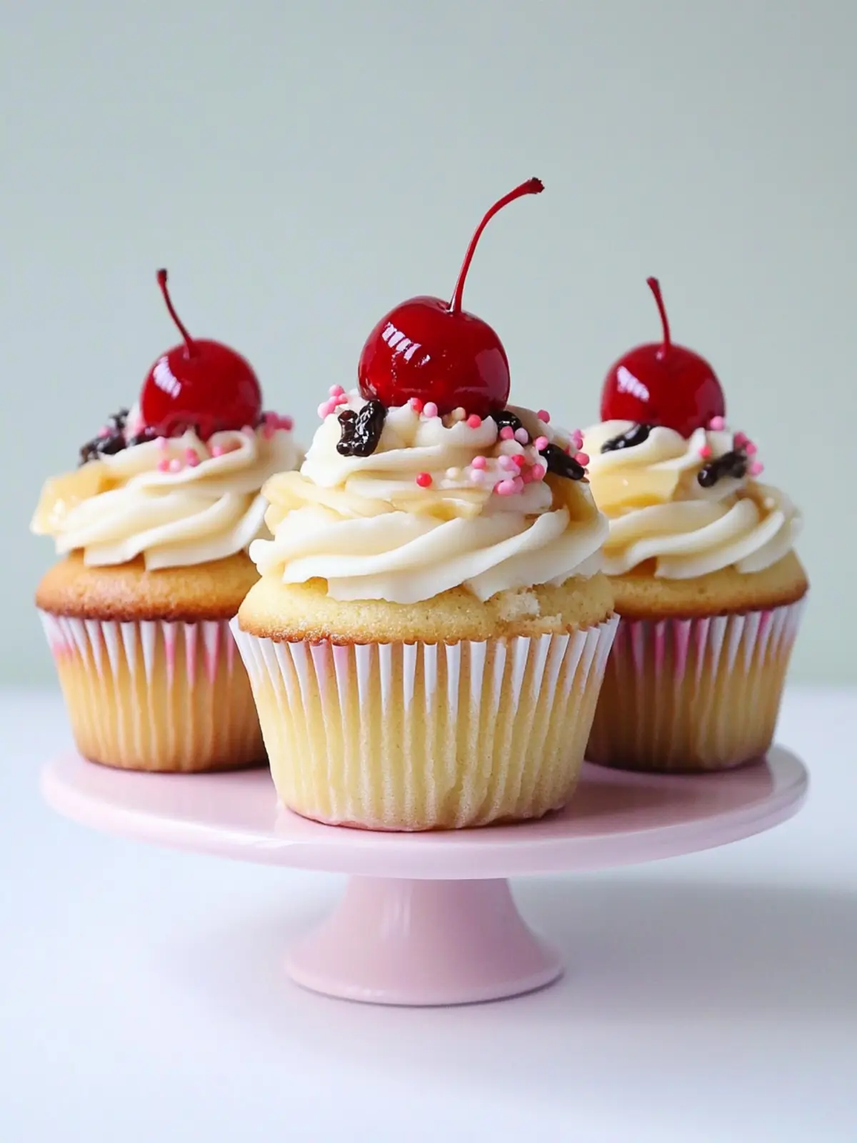 Banana Split Cupcakes