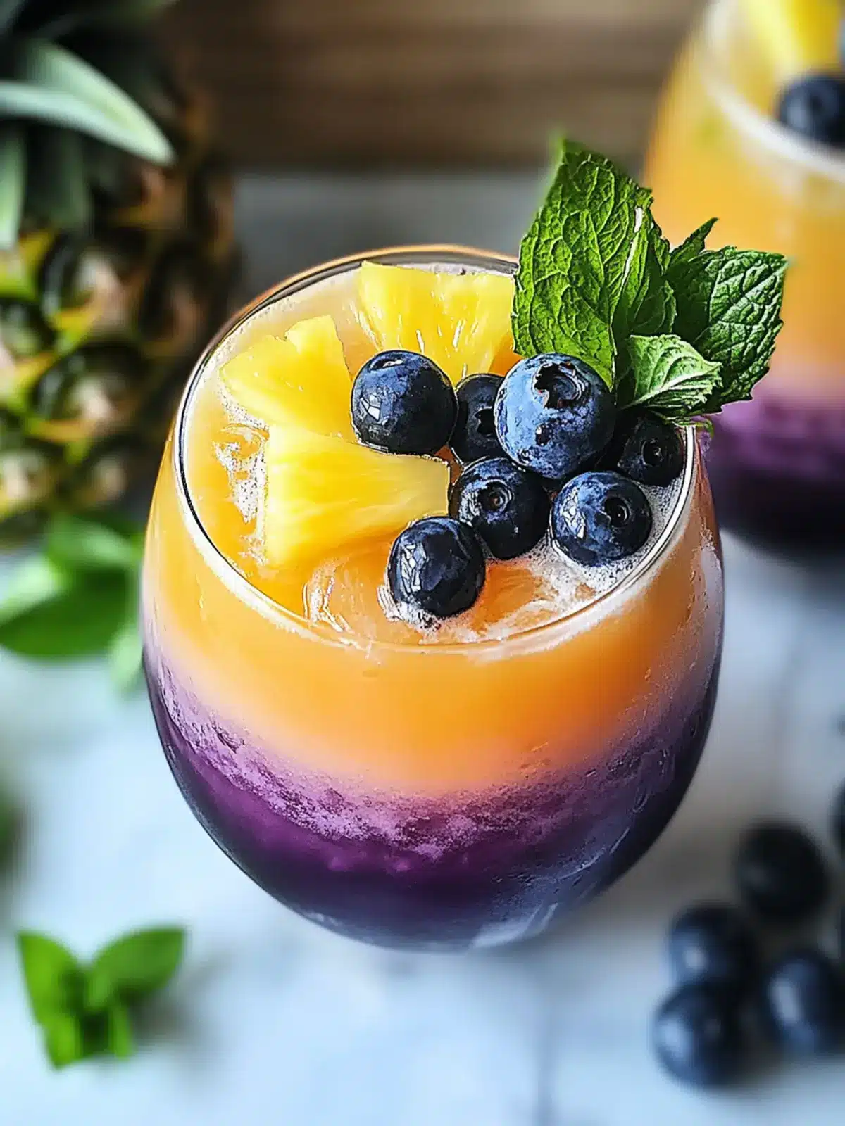 Blueberry Pineapple Tequila Sour