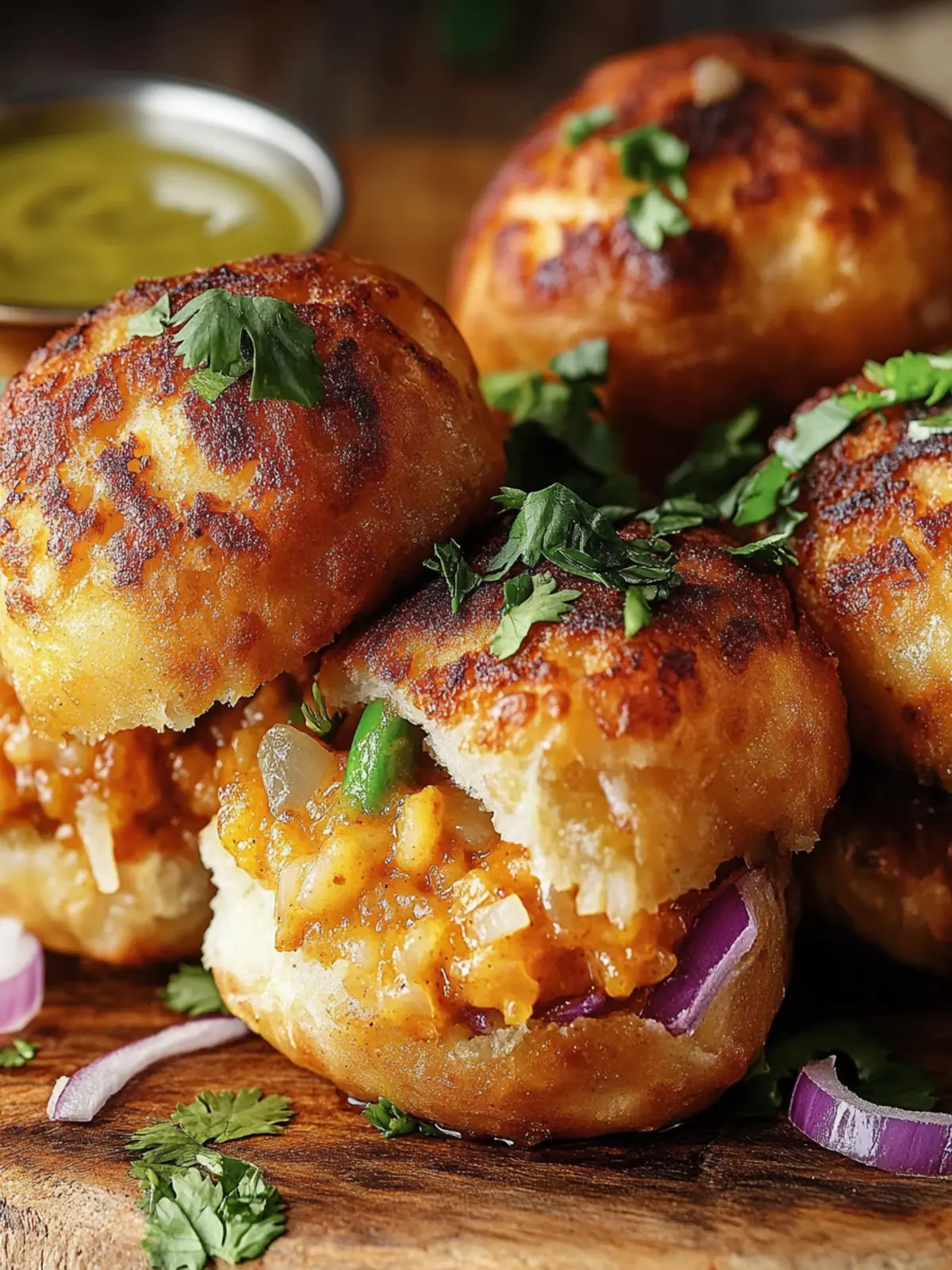 Mumbai-Style Vada Pav with Spiced Chutney