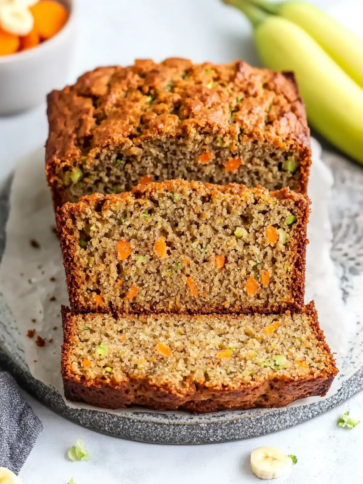 Zucchini Carrot Banana Bread