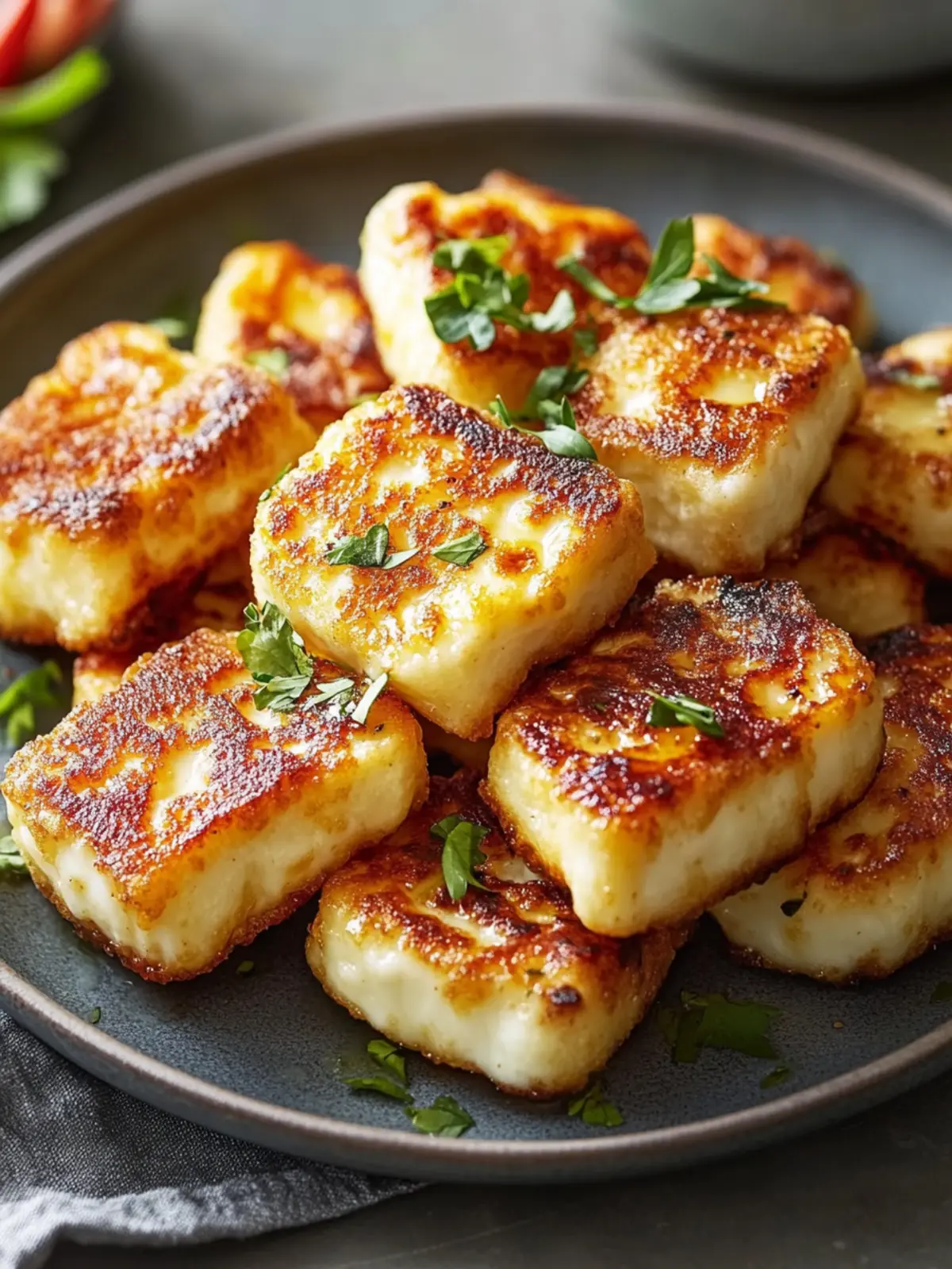 Golden Pan-Fried Halloumi Bites