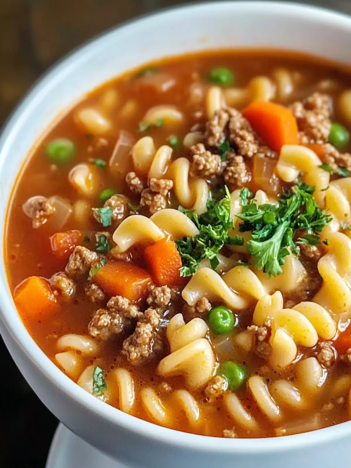 Ground Beef Pasta Soup