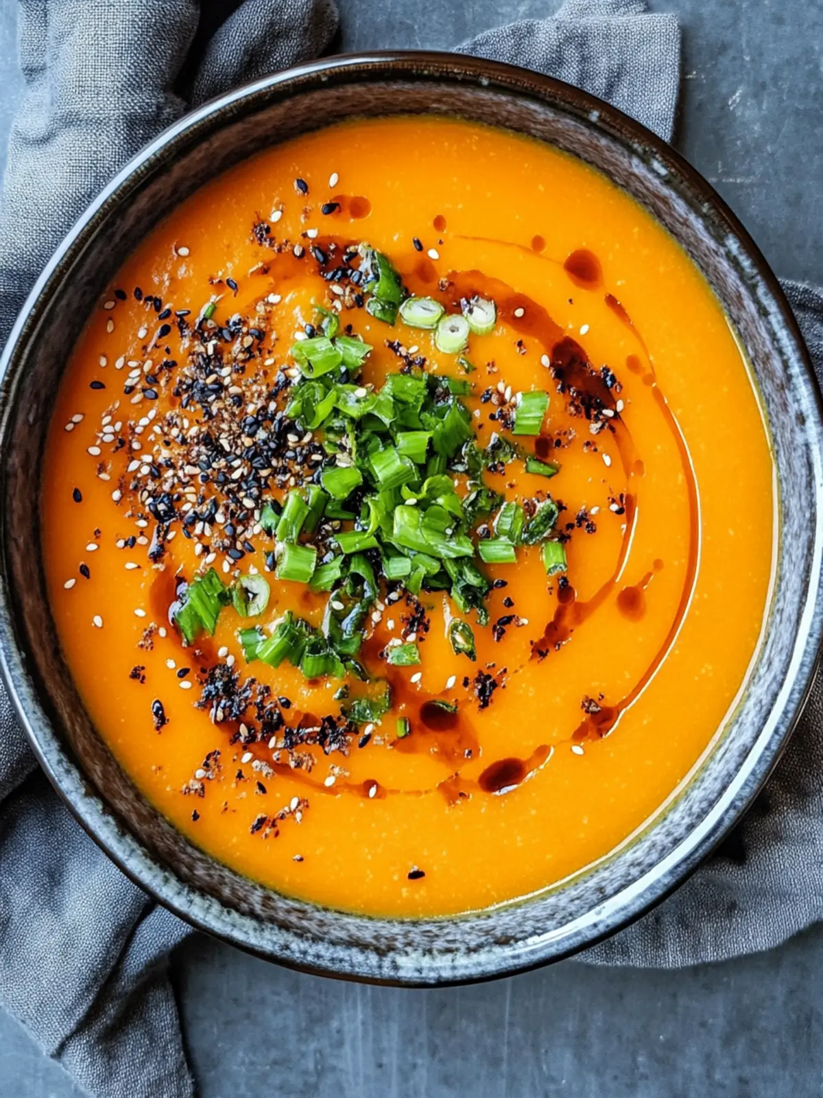 Spicy Miso Carrot Soup