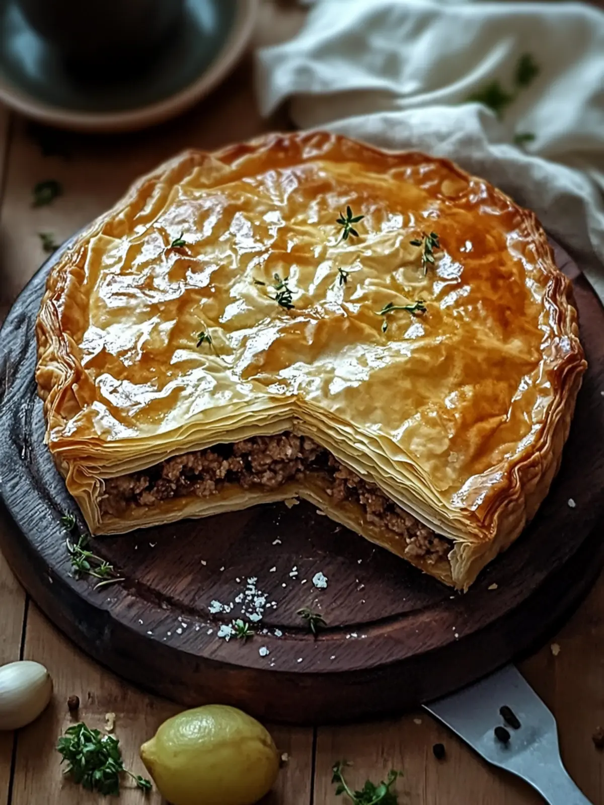 Phyllo Meat Pie