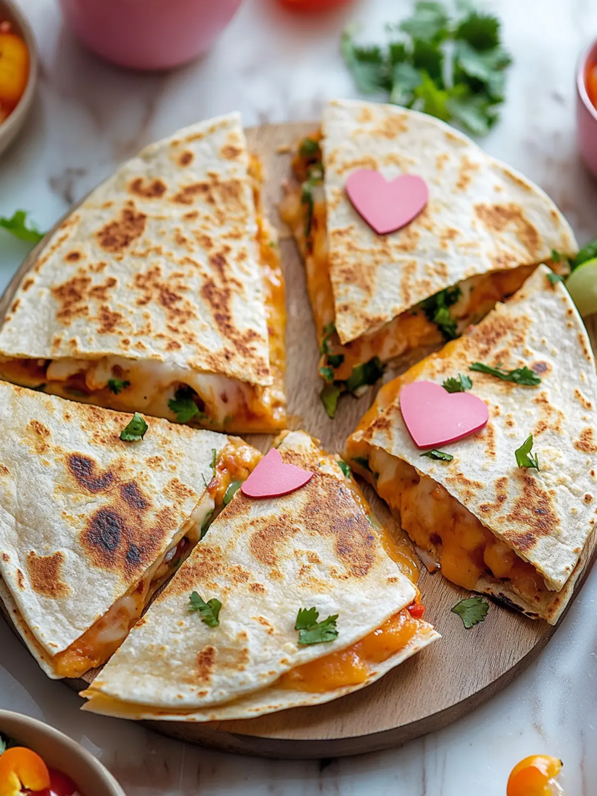 Heart-Shaped Quesadillas