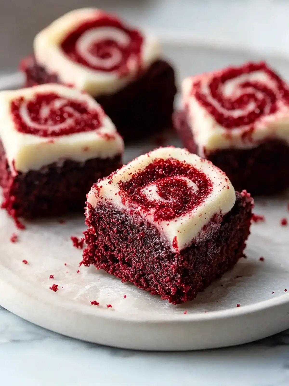 Red Velvet Brownie Bites