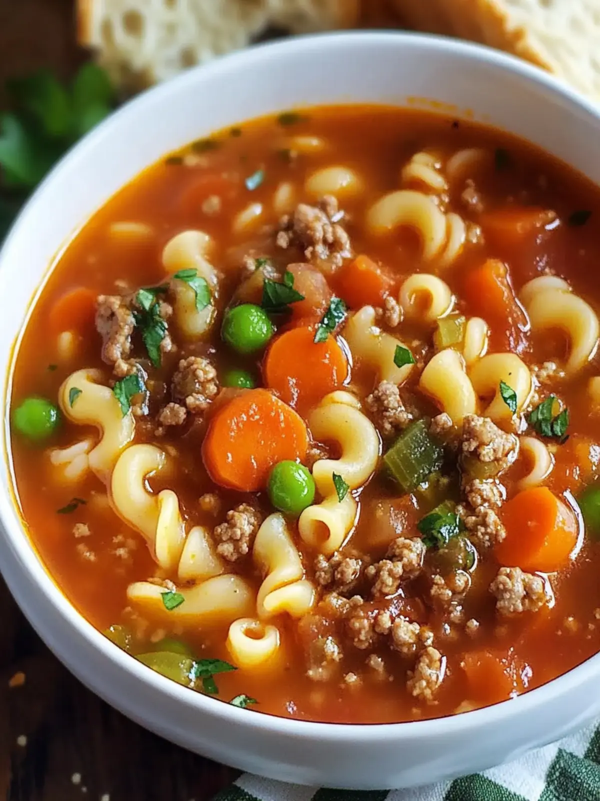 Ground Beef Pasta Soup