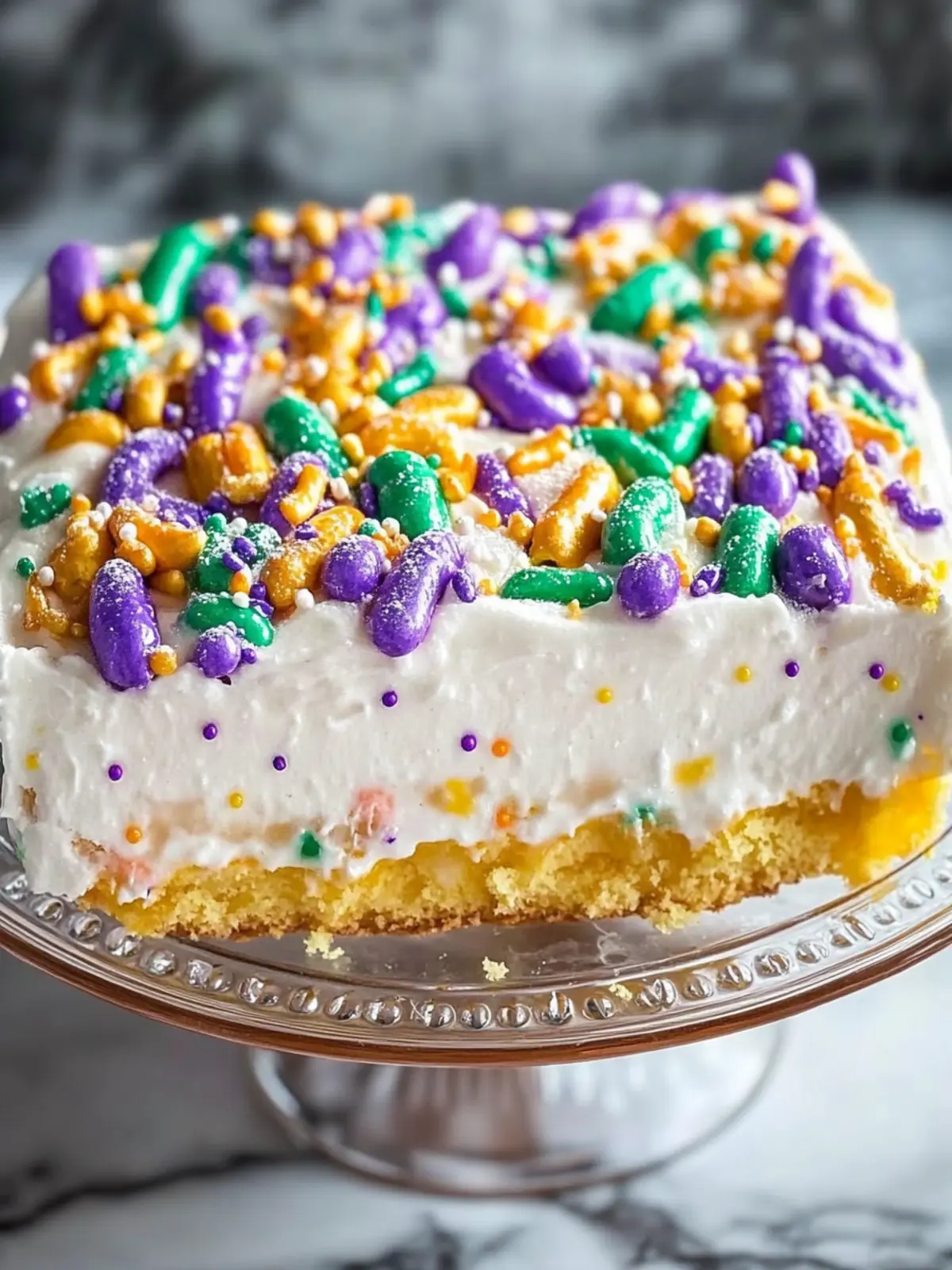 King Cake Poke Cake