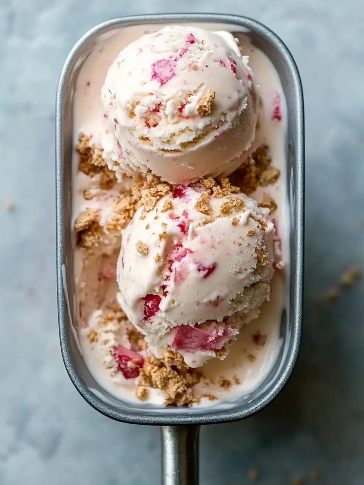 Rhubarb Crumble Ice Cream