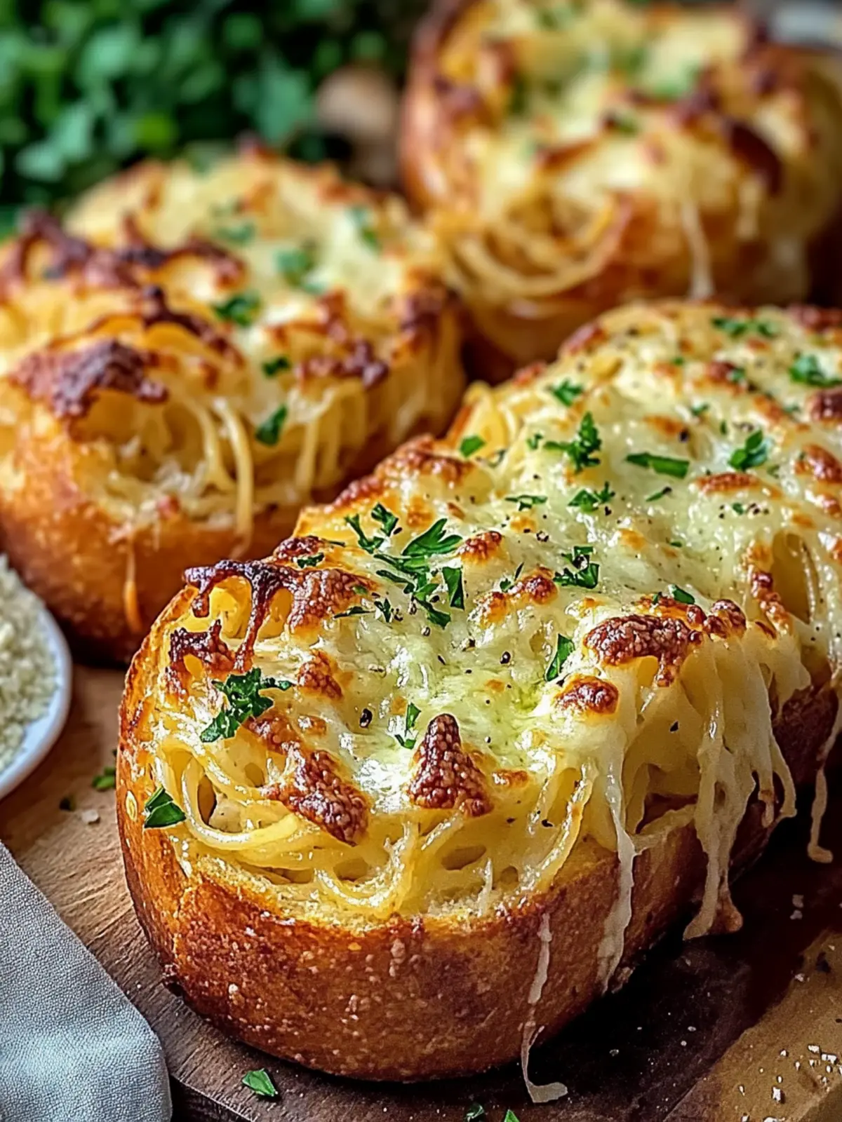 Spaghetti Garlic Bread