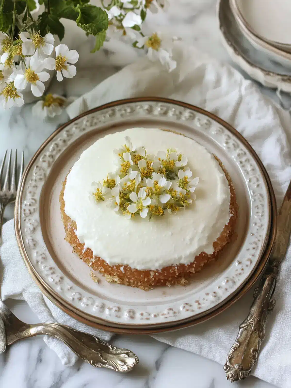 Basboussa with Cream