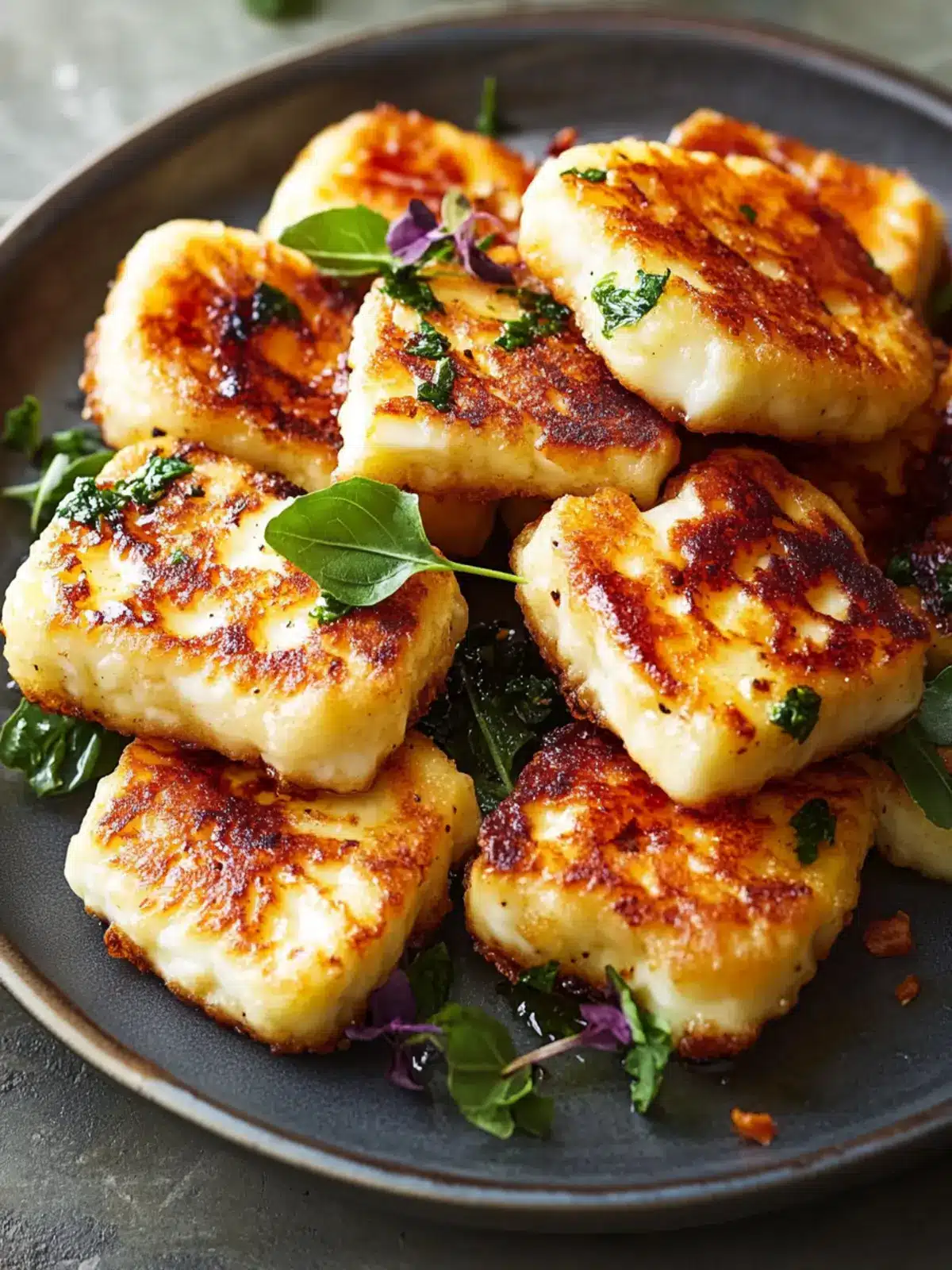 Golden Pan-Fried Halloumi Bites