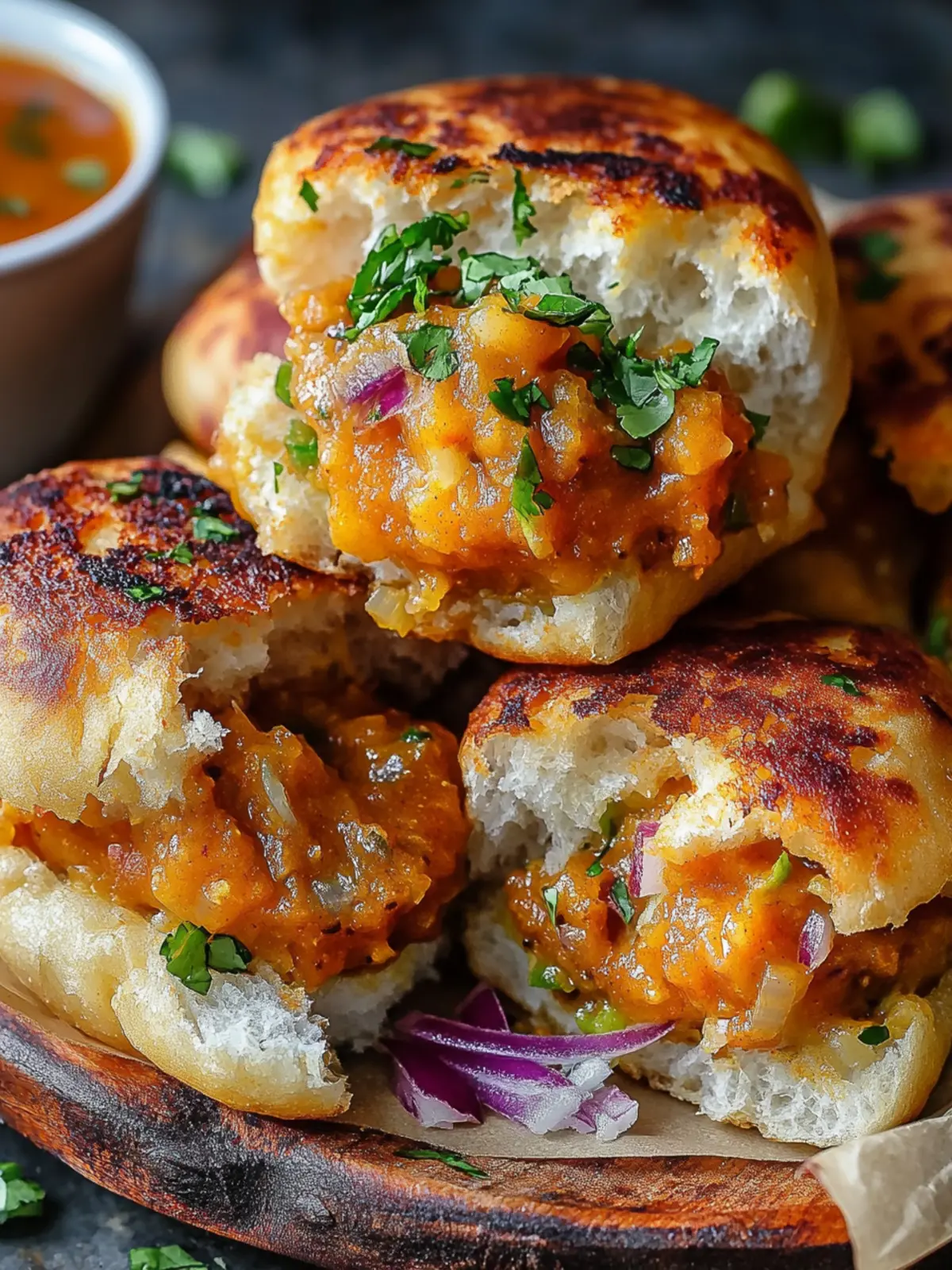 Mumbai-Style Vada Pav with Spiced Chutney