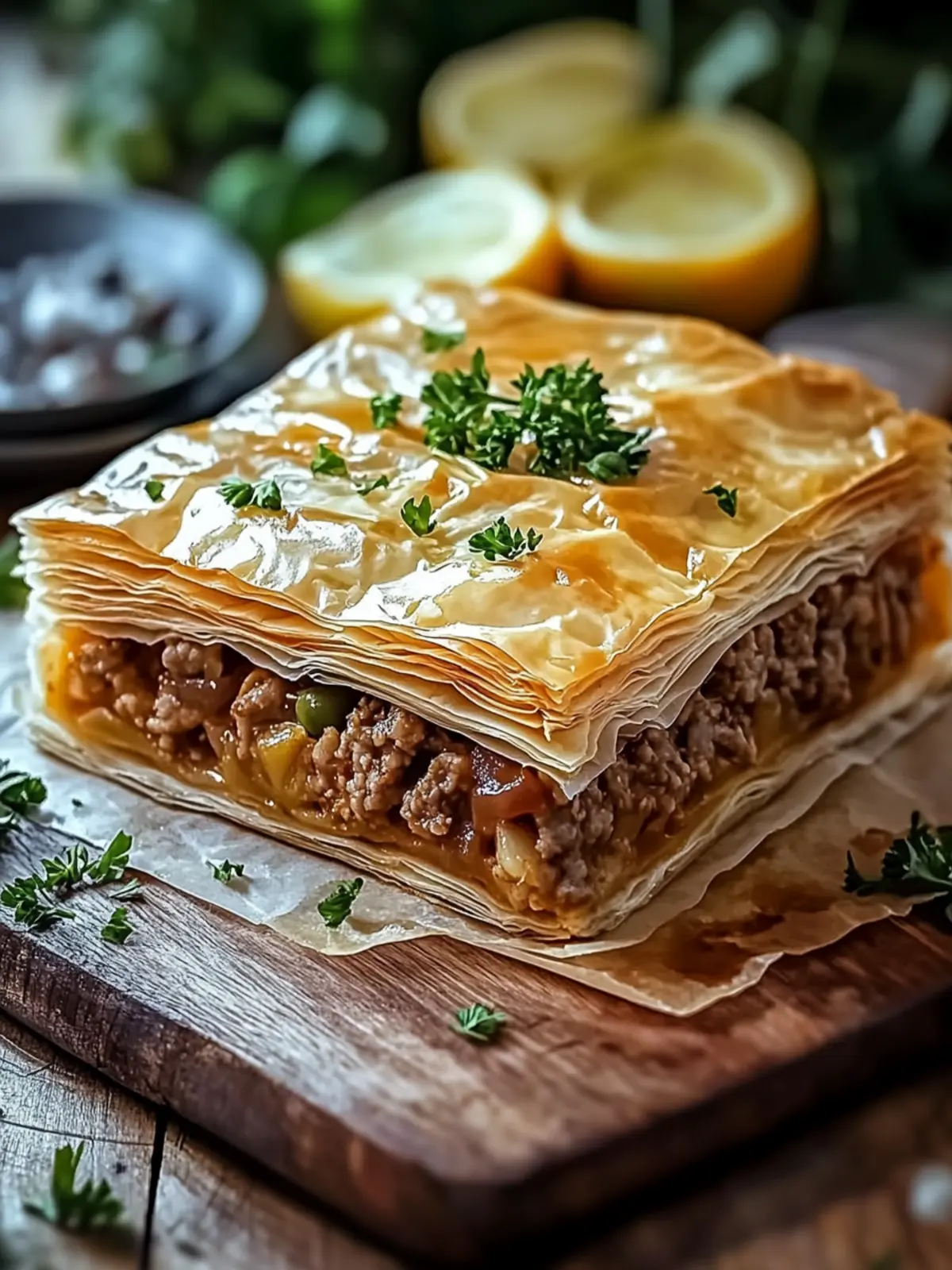 Phyllo Meat Pie