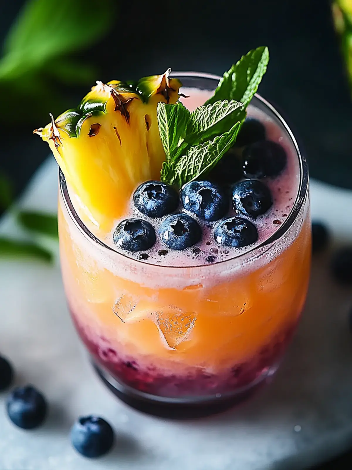 Blueberry Pineapple Tequila Sour
