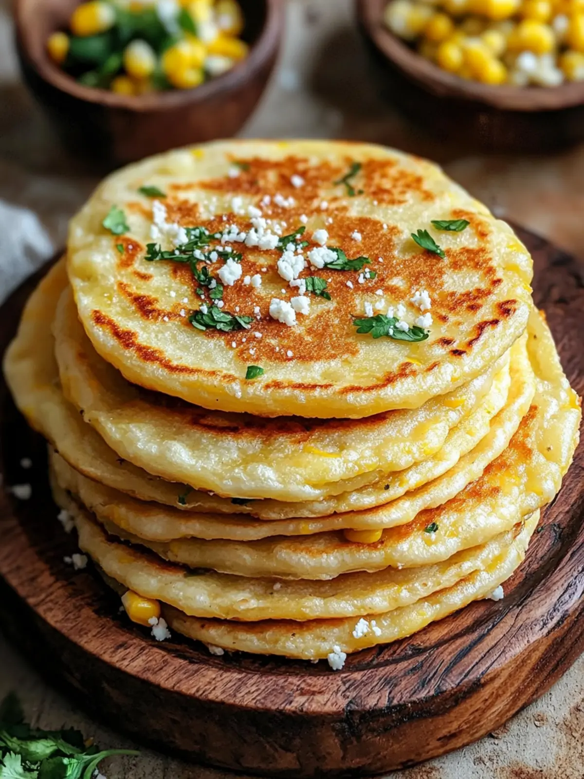 Venezuelan Sweet Corn Cachapas