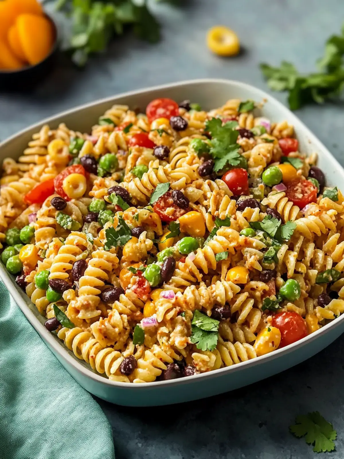 Spicy High Protein Fiesta Pasta Salad