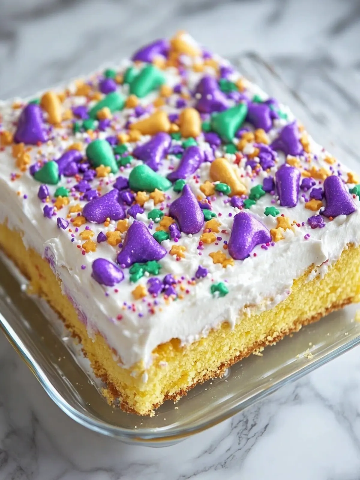 King Cake Poke Cake