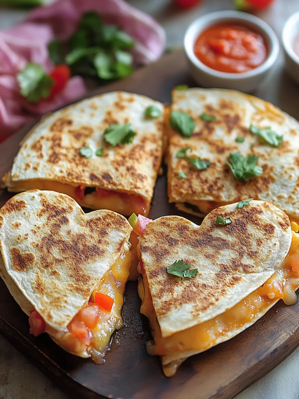 Heart-Shaped Quesadillas
