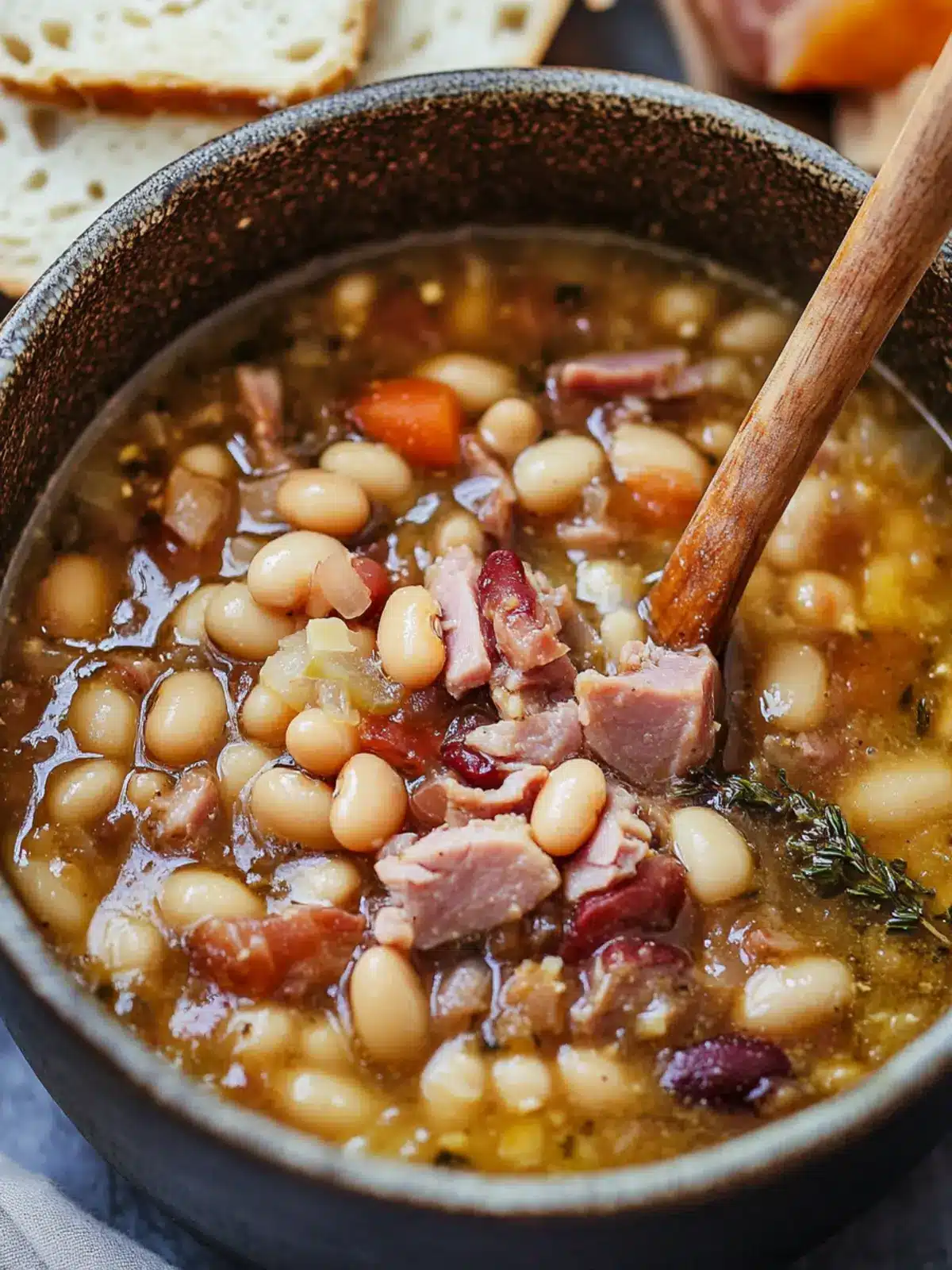 Beans Cooked with Ham Hocks
