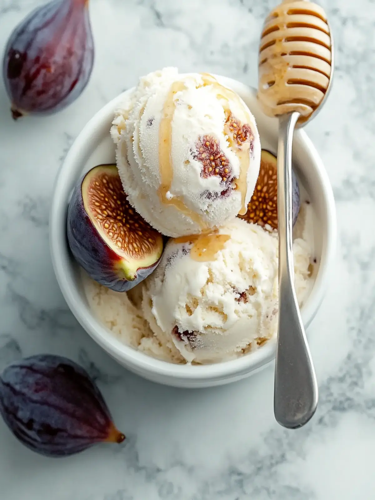 Irresistible Honey-Drizzled Fig and Ricotta Ice Cream Recipe
