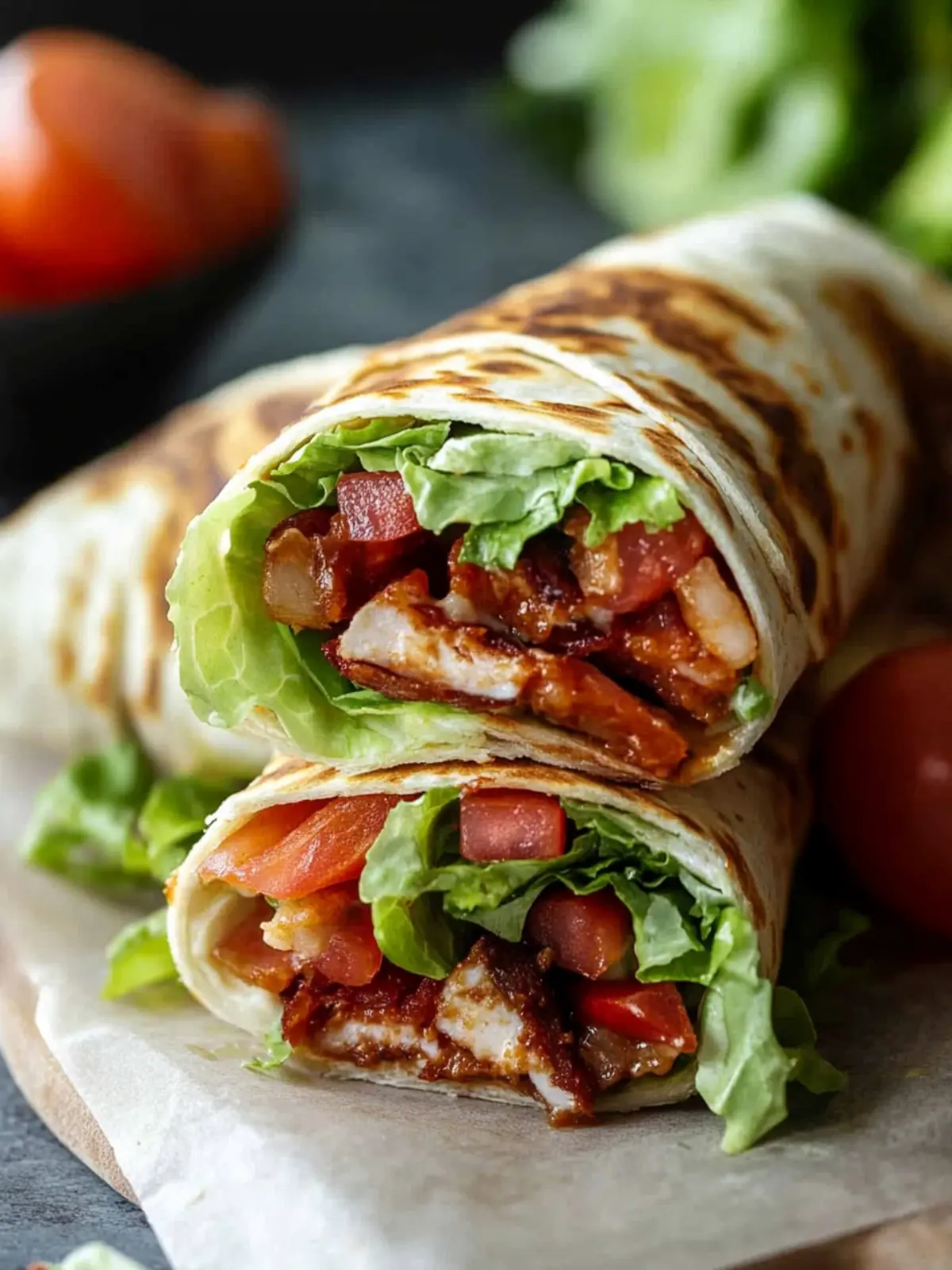 Gourmet BLT Wraps with Secret Sauce