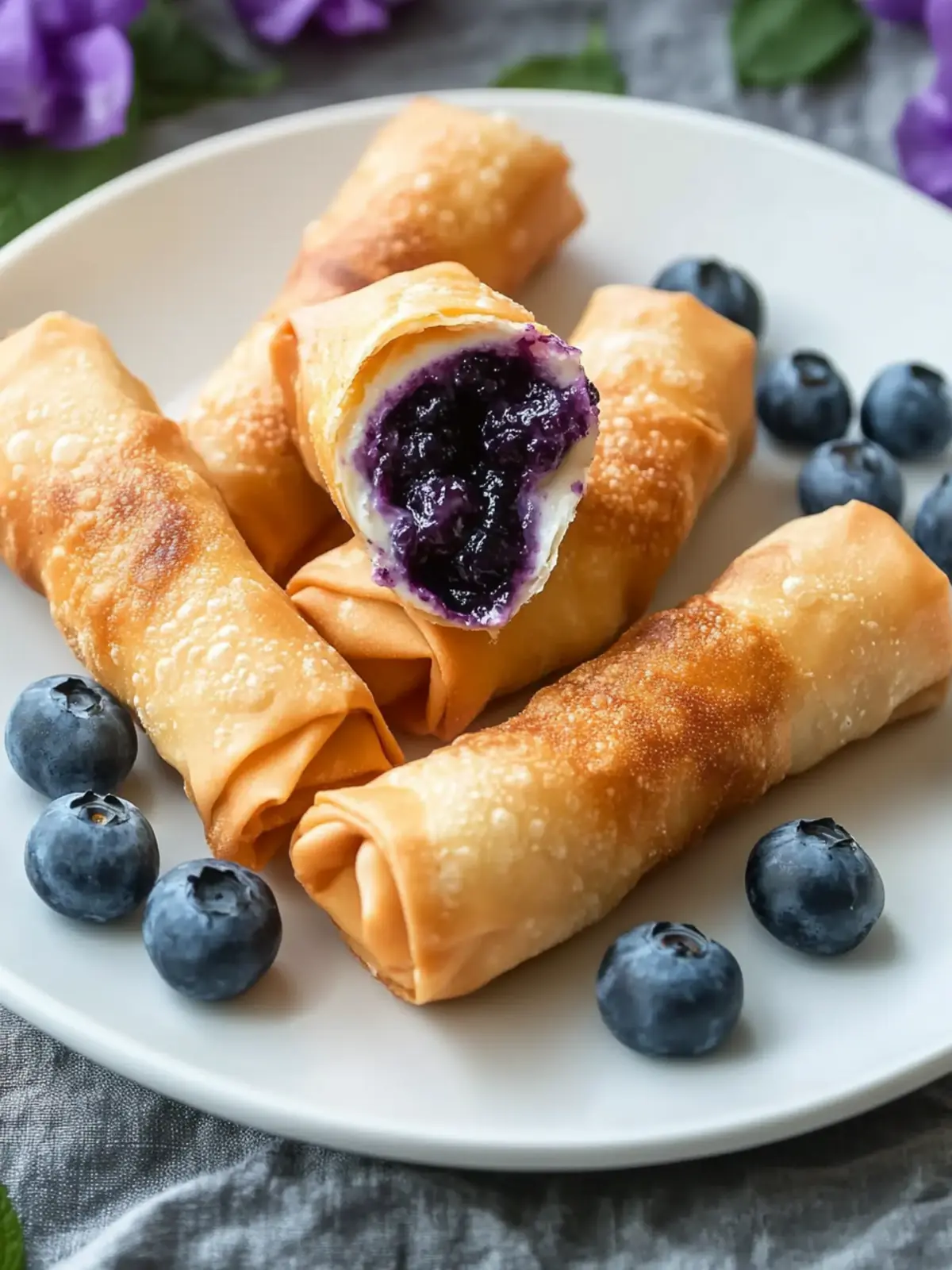 Blueberry Egg Rolls