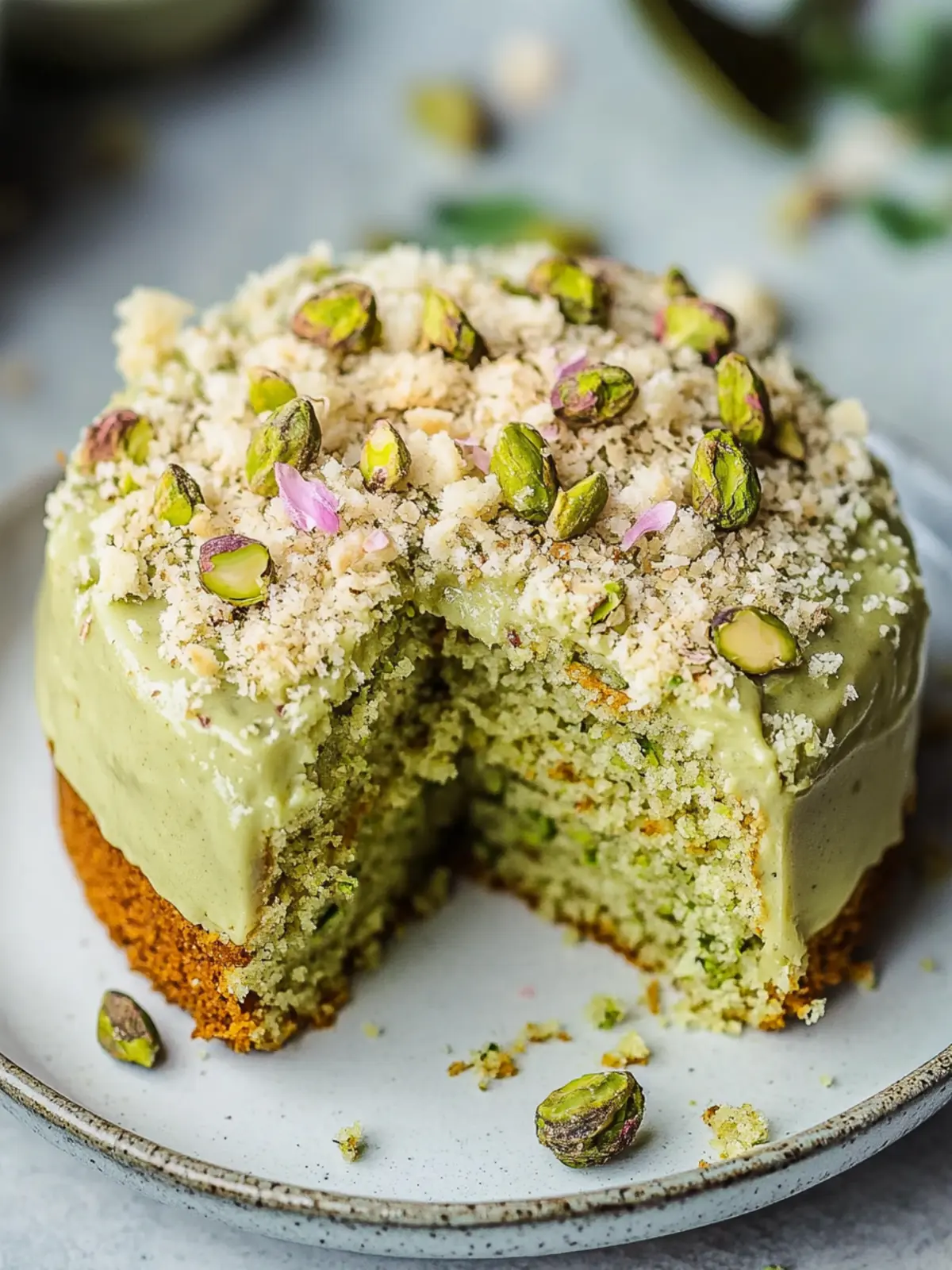 Vegan Pistachio Coffee Cake