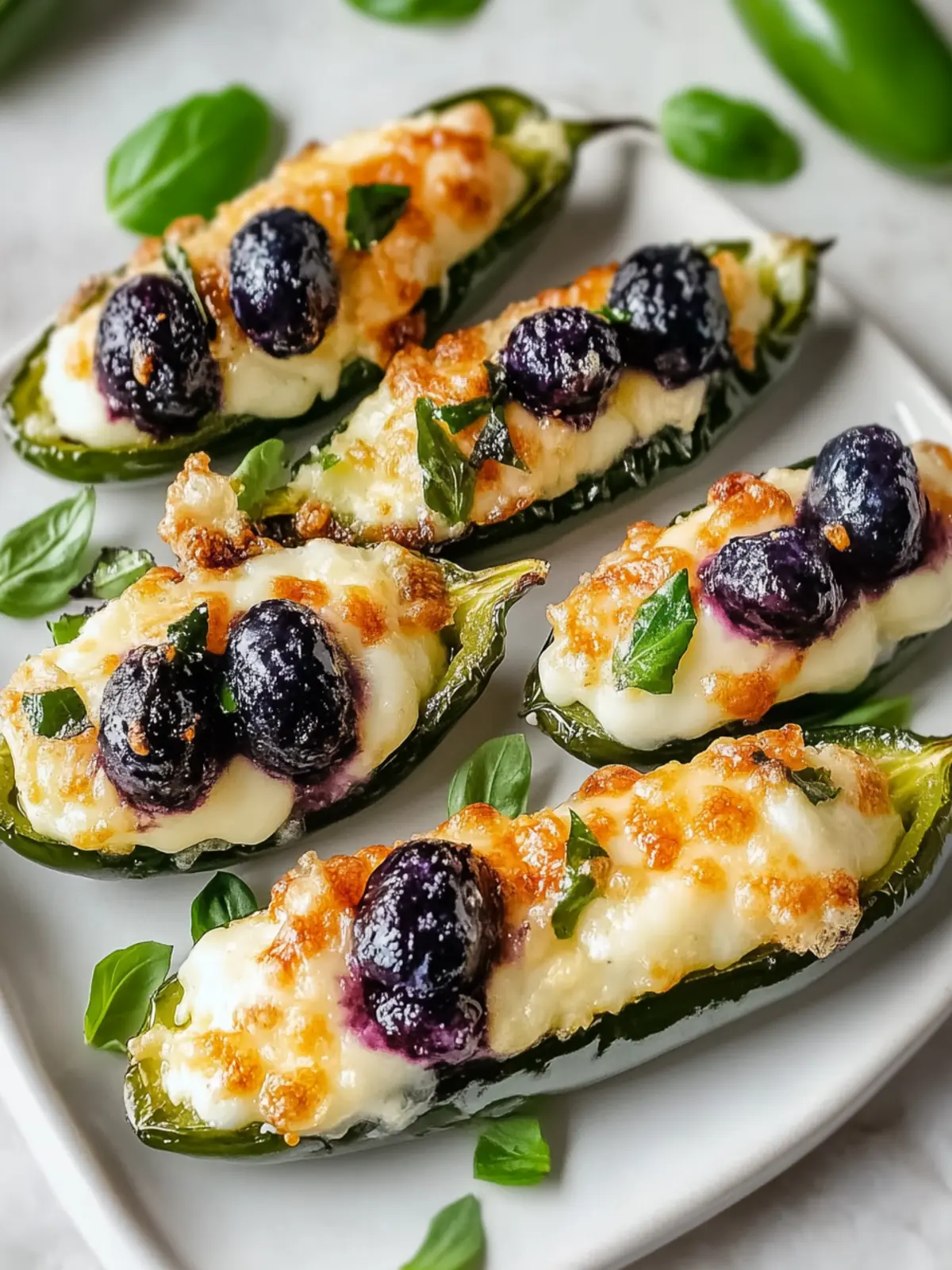 Blueberry Brie Jalapeño Poppers