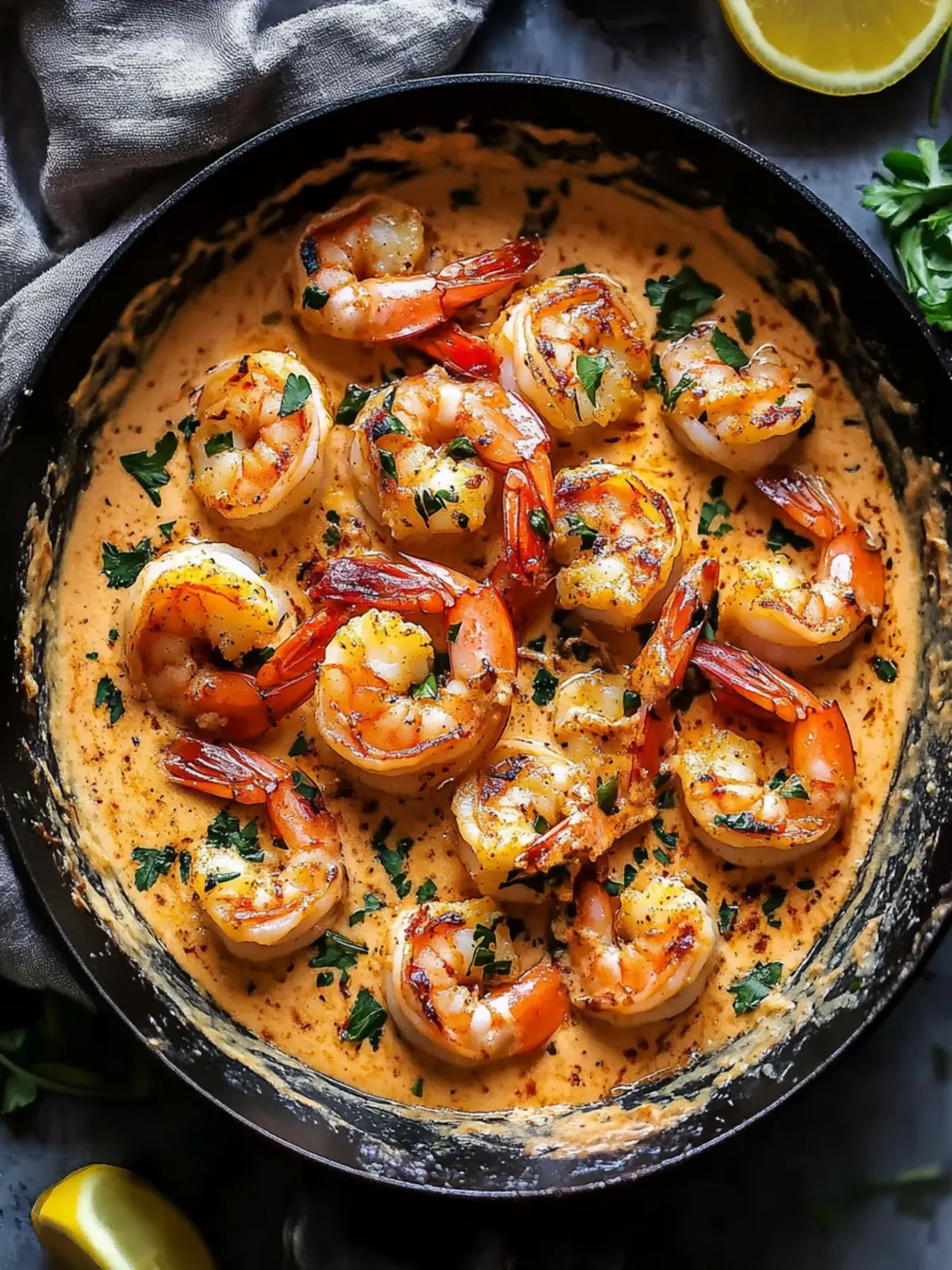 Creamy Garlic-Paprika Shrimp Skillet