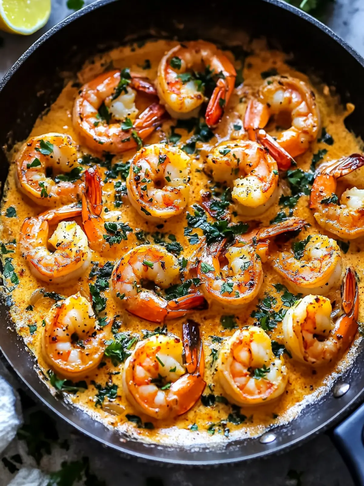 Creamy Garlic-Paprika Shrimp Skillet