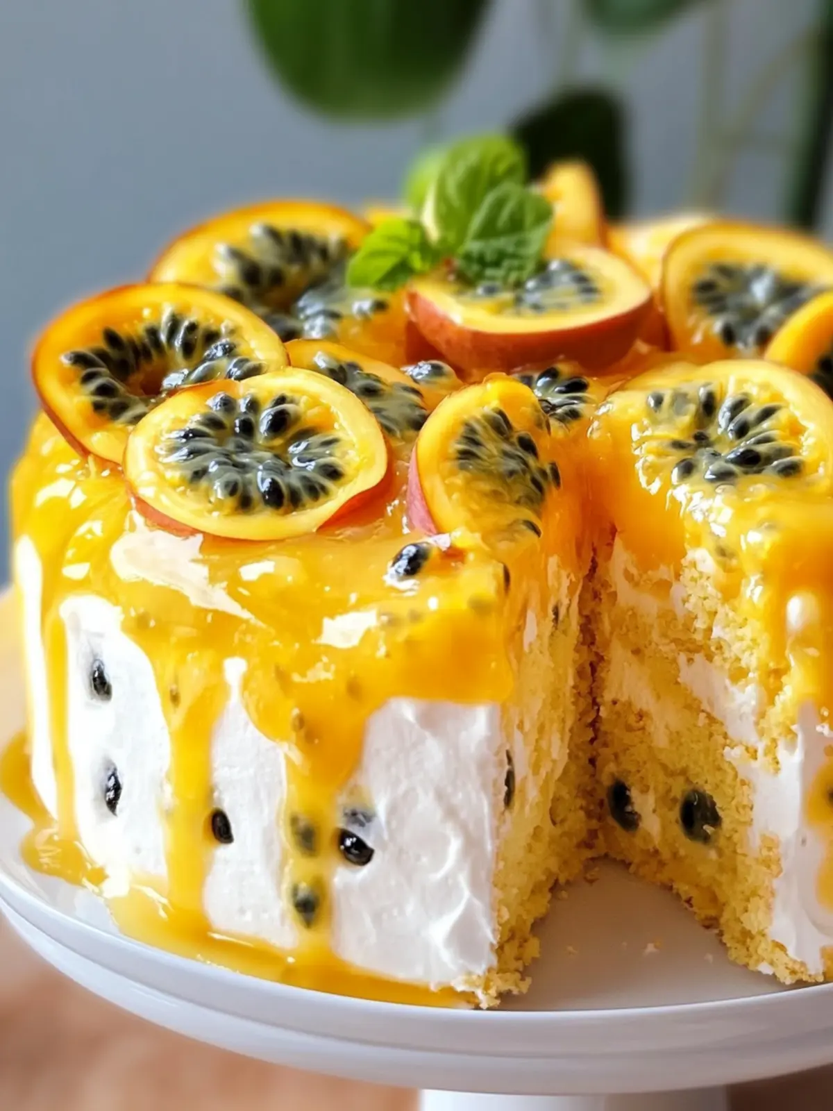 Passion Fruit Poke Cake