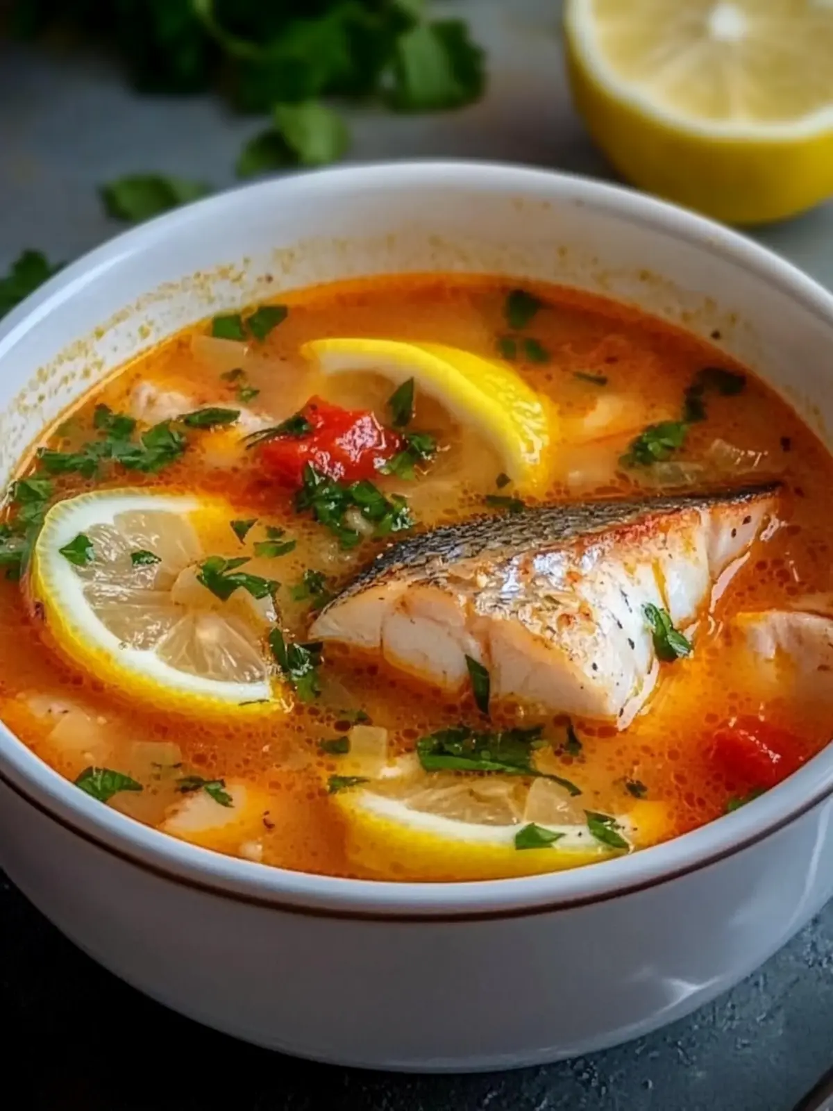 Spicy Lemon Fish Soup