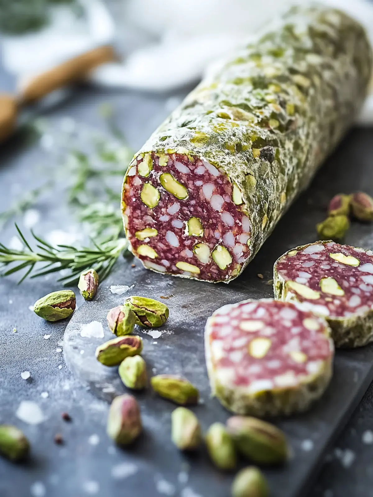 No-Bake Pistachio Salami